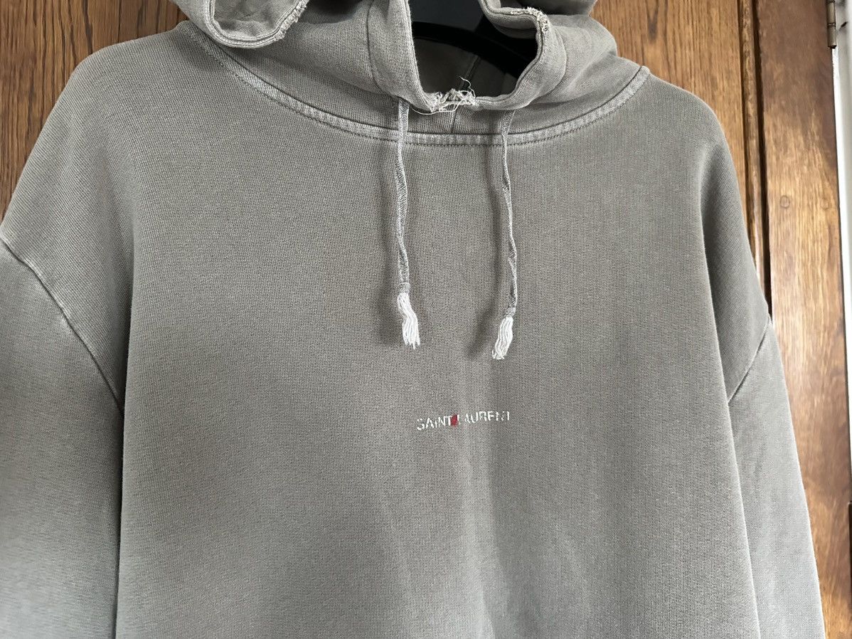 Saint Laurent Paris $890 Saint Laurent Rive Gauche logo hoodie XL olive green Size US XL / EU 56 / 4 - 14 Thumbnail