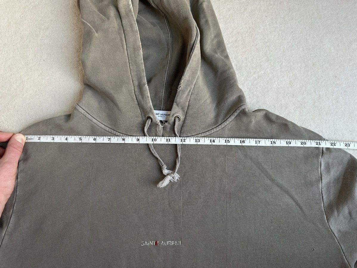 Saint Laurent Paris $890 Saint Laurent Rive Gauche logo hoodie XL olive green Size US XL / EU 56 / 4 - 8 Thumbnail