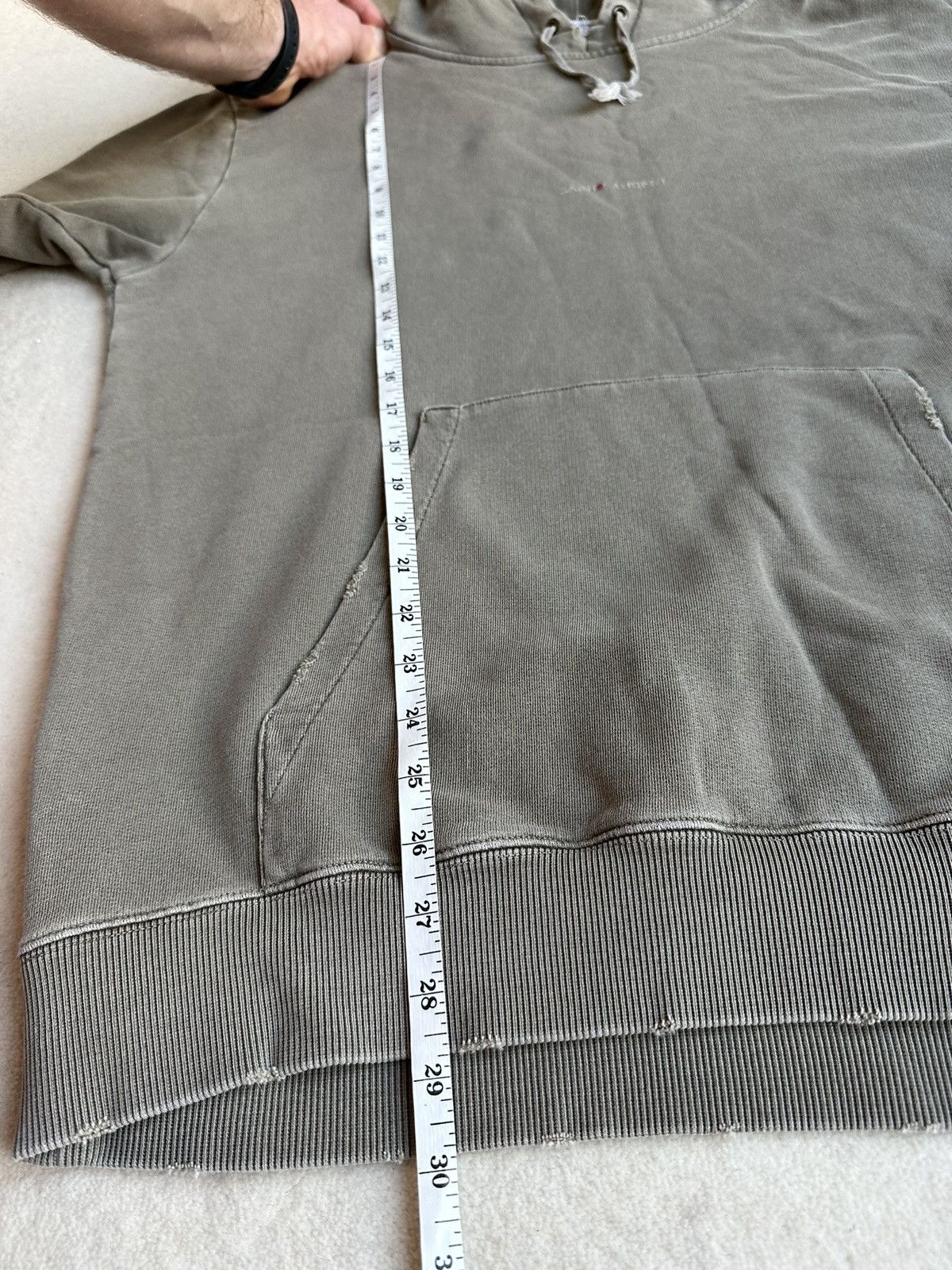 Saint Laurent Paris $890 Saint Laurent Rive Gauche logo hoodie XL olive green Size US XL / EU 56 / 4 - 9 Thumbnail