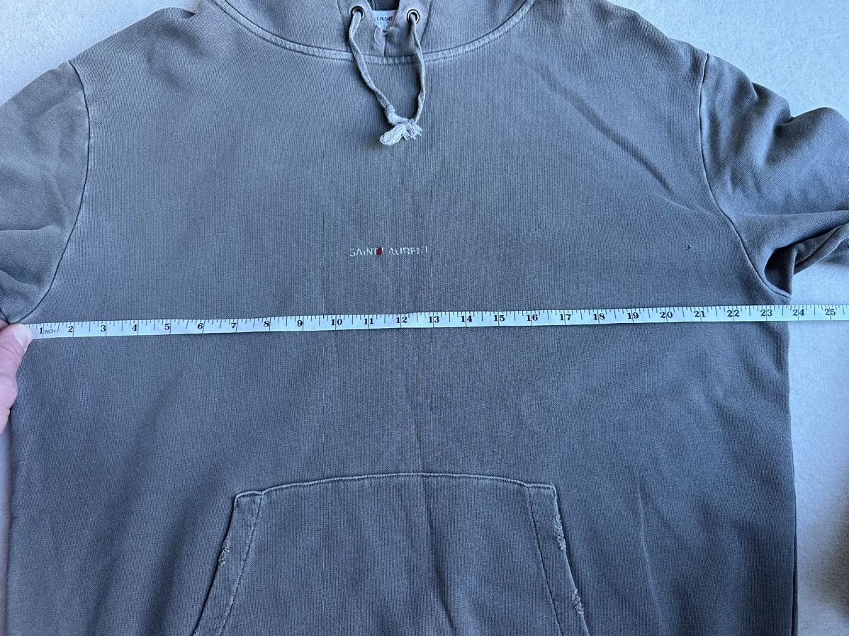 Saint Laurent Paris $890 Saint Laurent Rive Gauche logo hoodie XL olive green Size US XL / EU 56 / 4 - 7 Thumbnail
