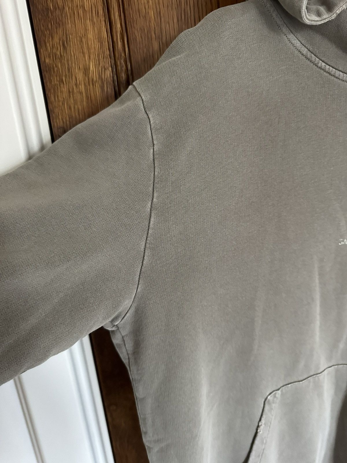 Saint Laurent Paris $890 Saint Laurent Rive Gauche logo hoodie XL olive green Size US XL / EU 56 / 4 - 17 Thumbnail