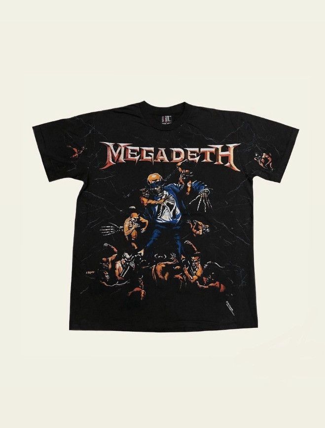 (XL) Aop Megadeth black t-shirt