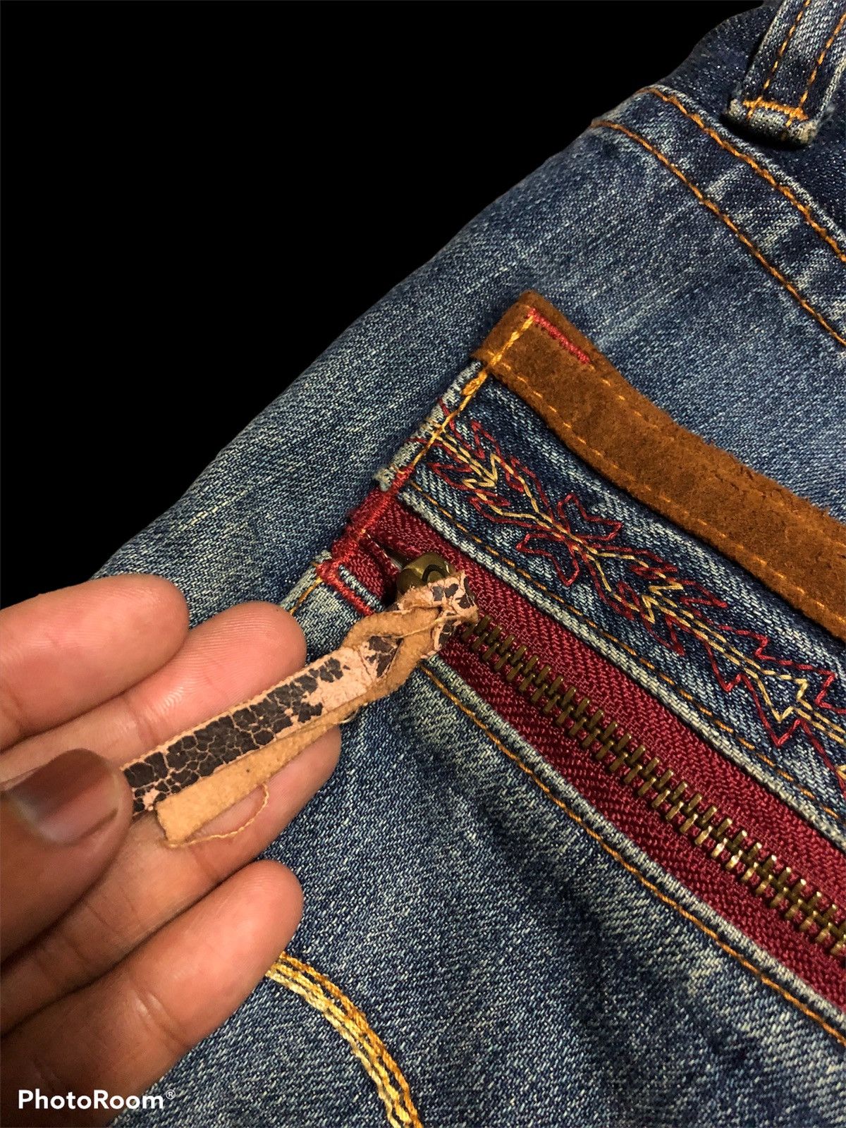 Edwin × Japanese Brand WASHED⚡️⚡️EDWIN GOLD RUSH DISTRESSED DENIM Size US 34 / EU 50 - 6 Thumbnail