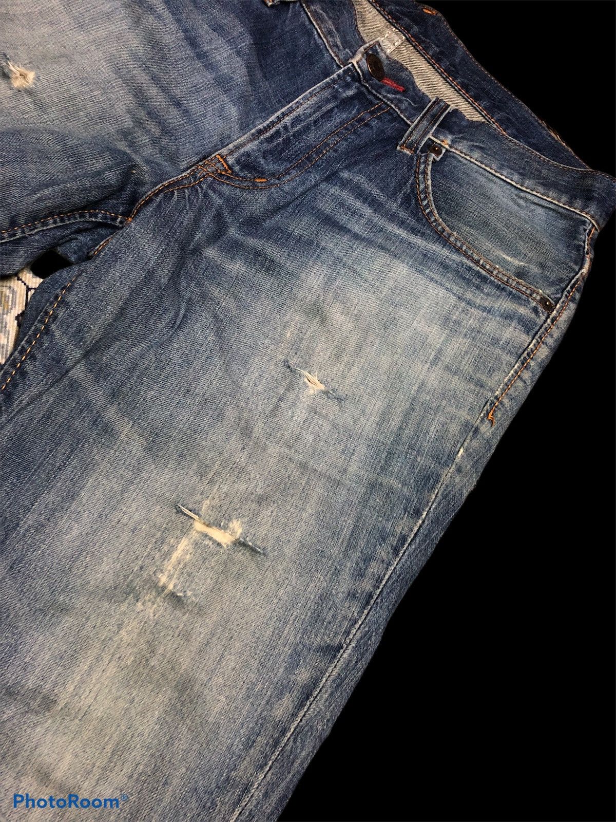 Edwin × Japanese Brand WASHED⚡️⚡️EDWIN GOLD RUSH DISTRESSED DENIM Size US 34 / EU 50 - 4 Thumbnail