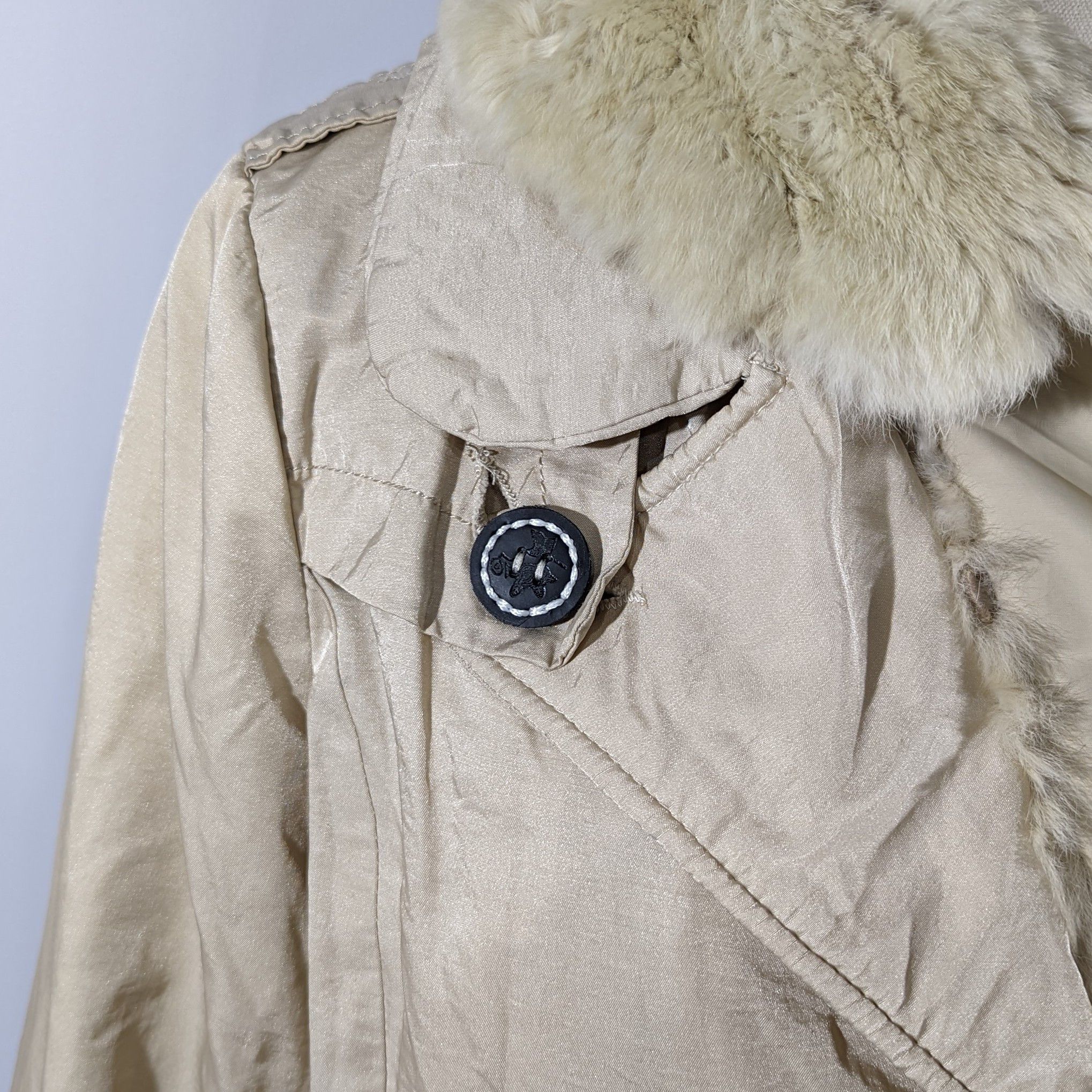 Max Mara Max Mara Womens Down Coat Jacket Made In Italy White Beige Size S / US 4 / IT 40 - 11 Thumbnail
