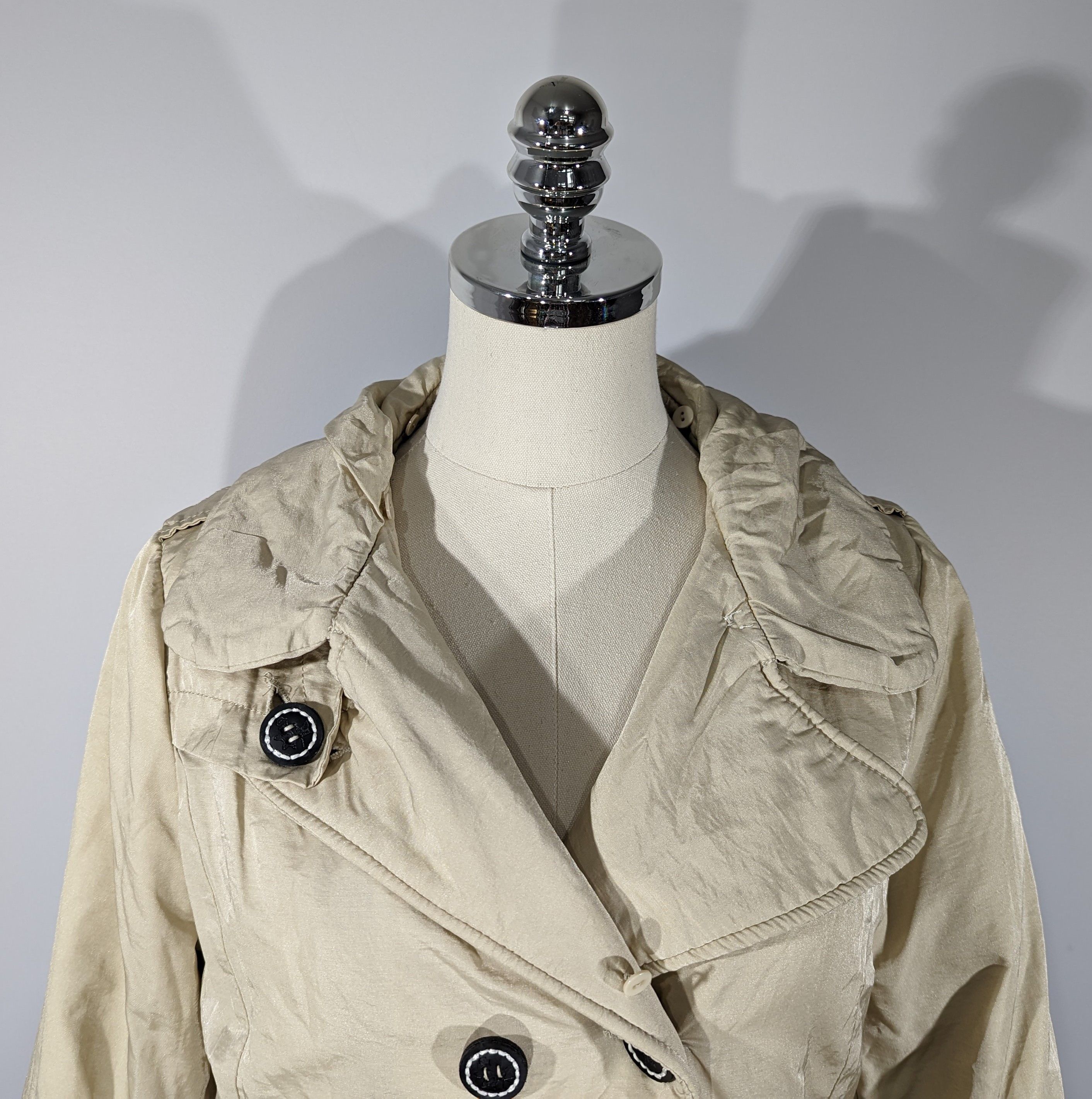 Max Mara Max Mara Womens Down Coat Jacket Made In Italy White Beige Size S / US 4 / IT 40 - 7 Thumbnail