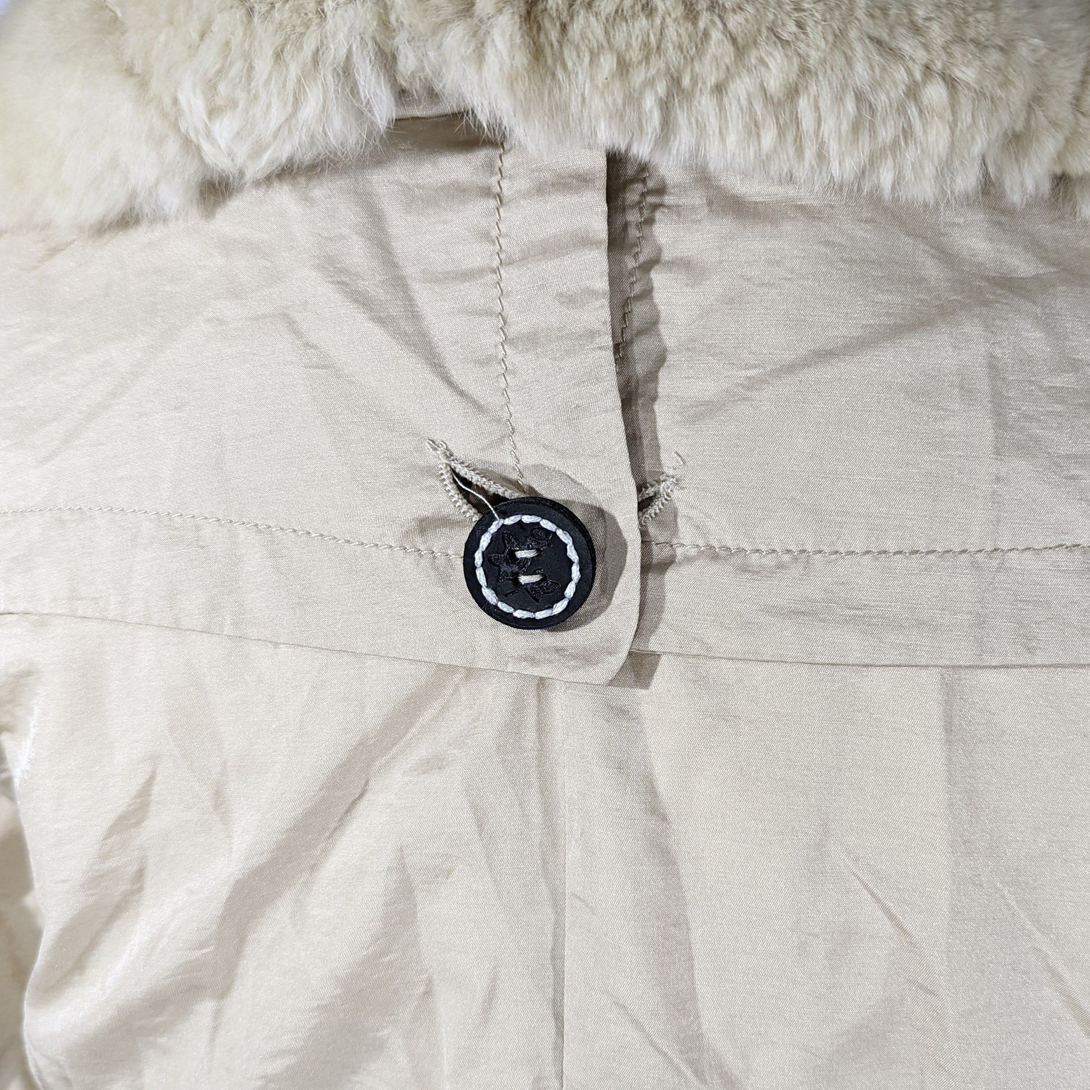 Max Mara Max Mara Womens Down Coat Jacket Made In Italy White Beige Size S / US 4 / IT 40 - 15 Thumbnail