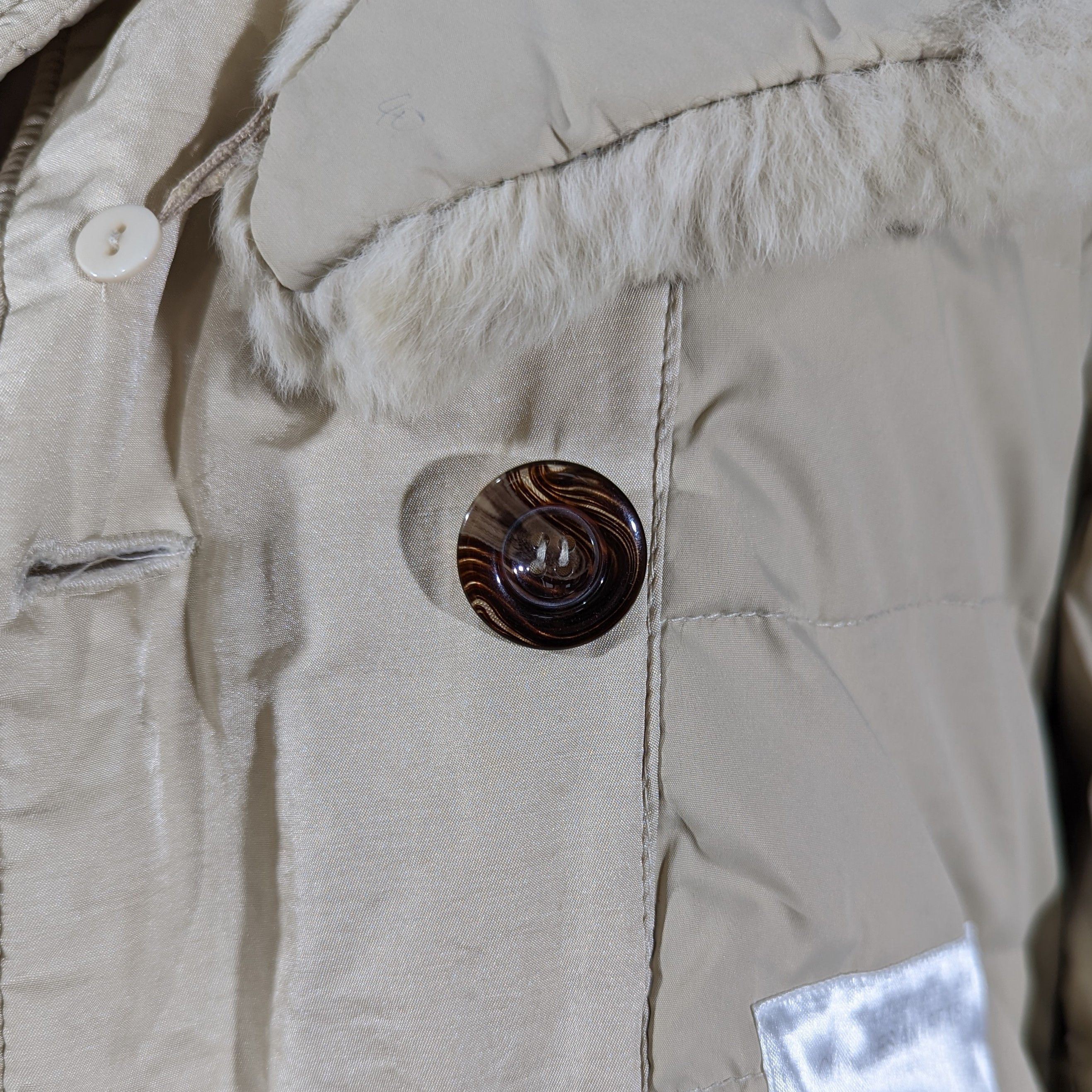 Max Mara Max Mara Womens Down Coat Jacket Made In Italy White Beige Size S / US 4 / IT 40 - 20 Thumbnail