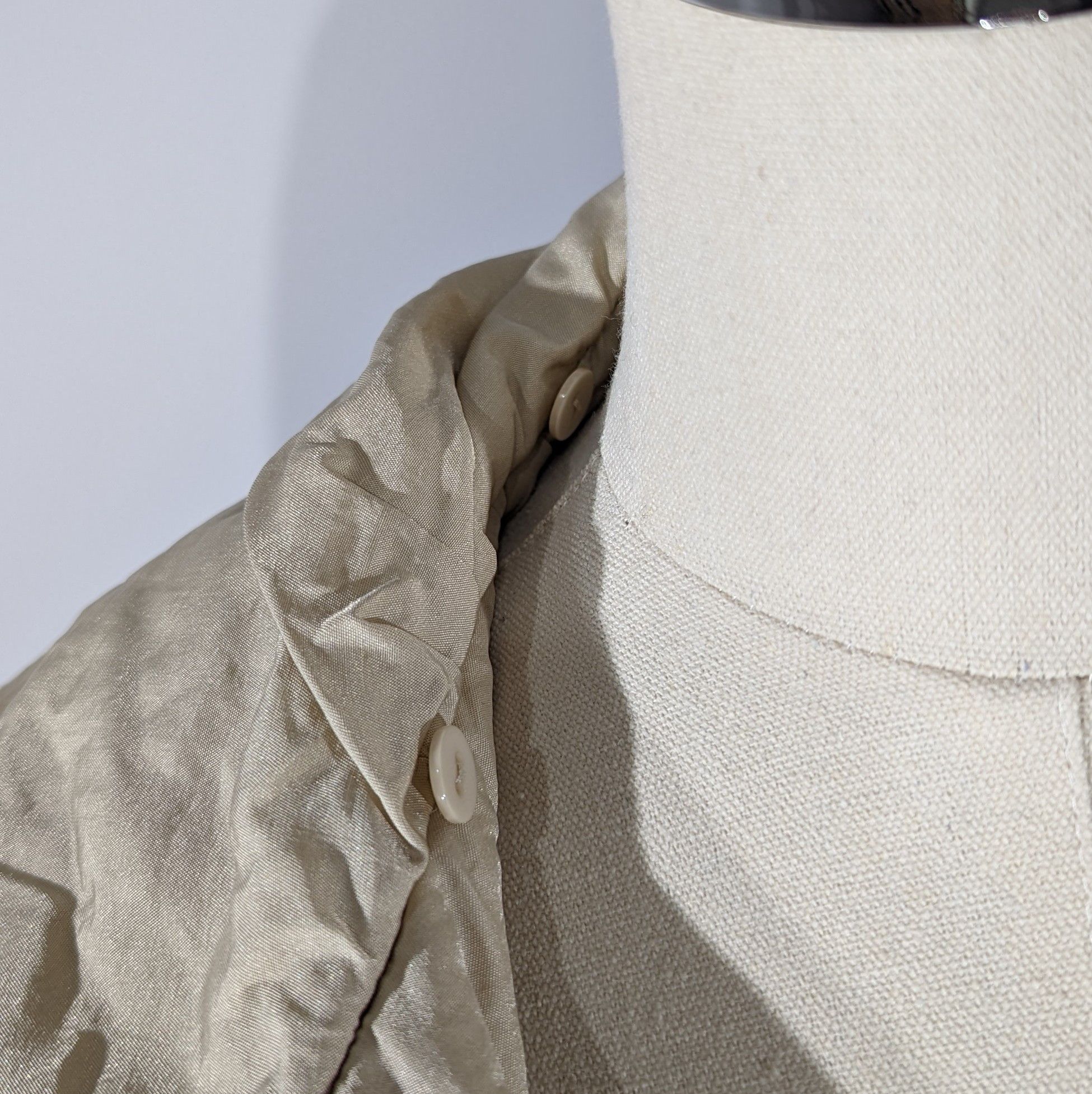 Max Mara Max Mara Womens Down Coat Jacket Made In Italy White Beige Size S / US 4 / IT 40 - 8 Thumbnail