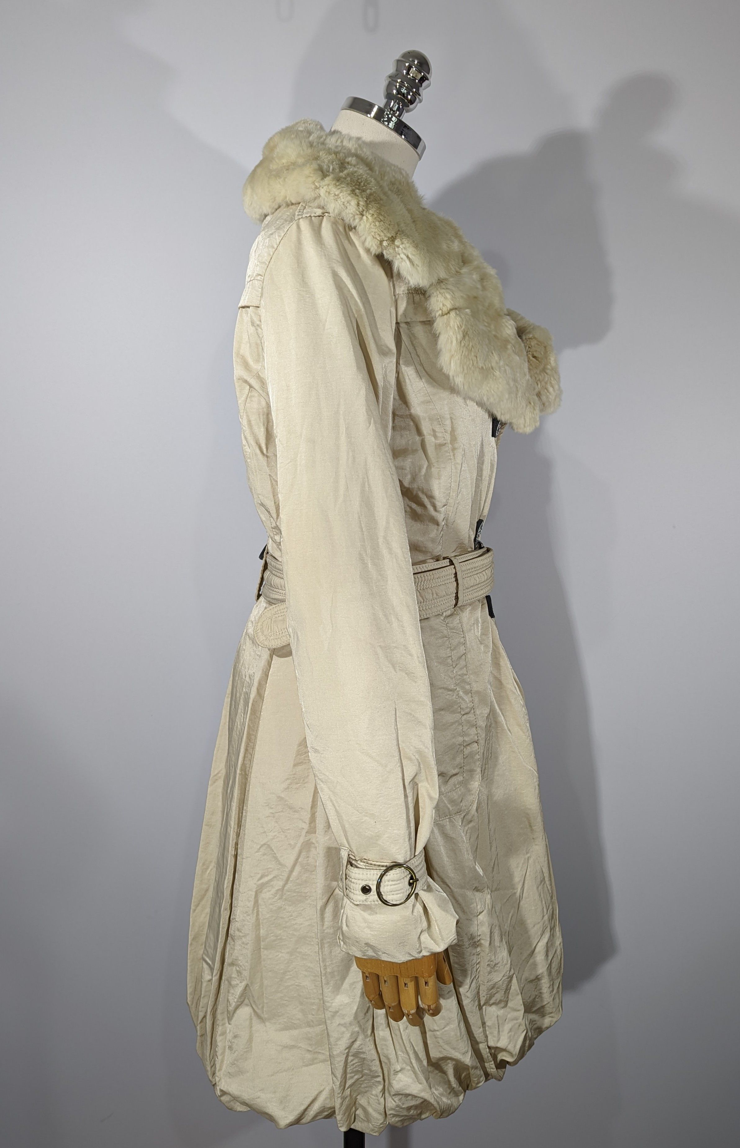 Max Mara Max Mara Womens Down Coat Jacket Made In Italy White Beige Size S / US 4 / IT 40 - 18 Thumbnail