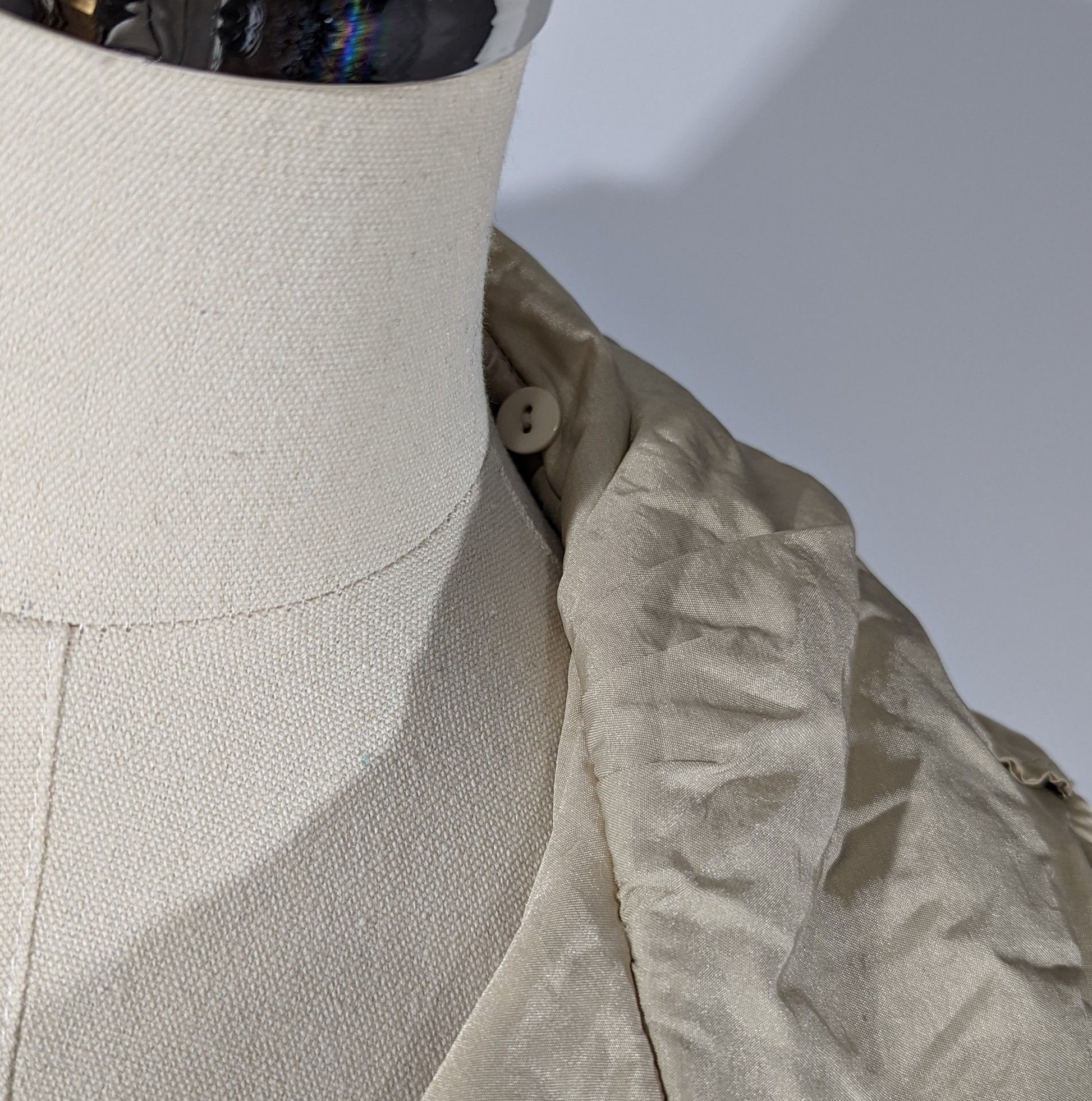 Max Mara Max Mara Womens Down Coat Jacket Made In Italy White Beige Size S / US 4 / IT 40 - 9 Thumbnail