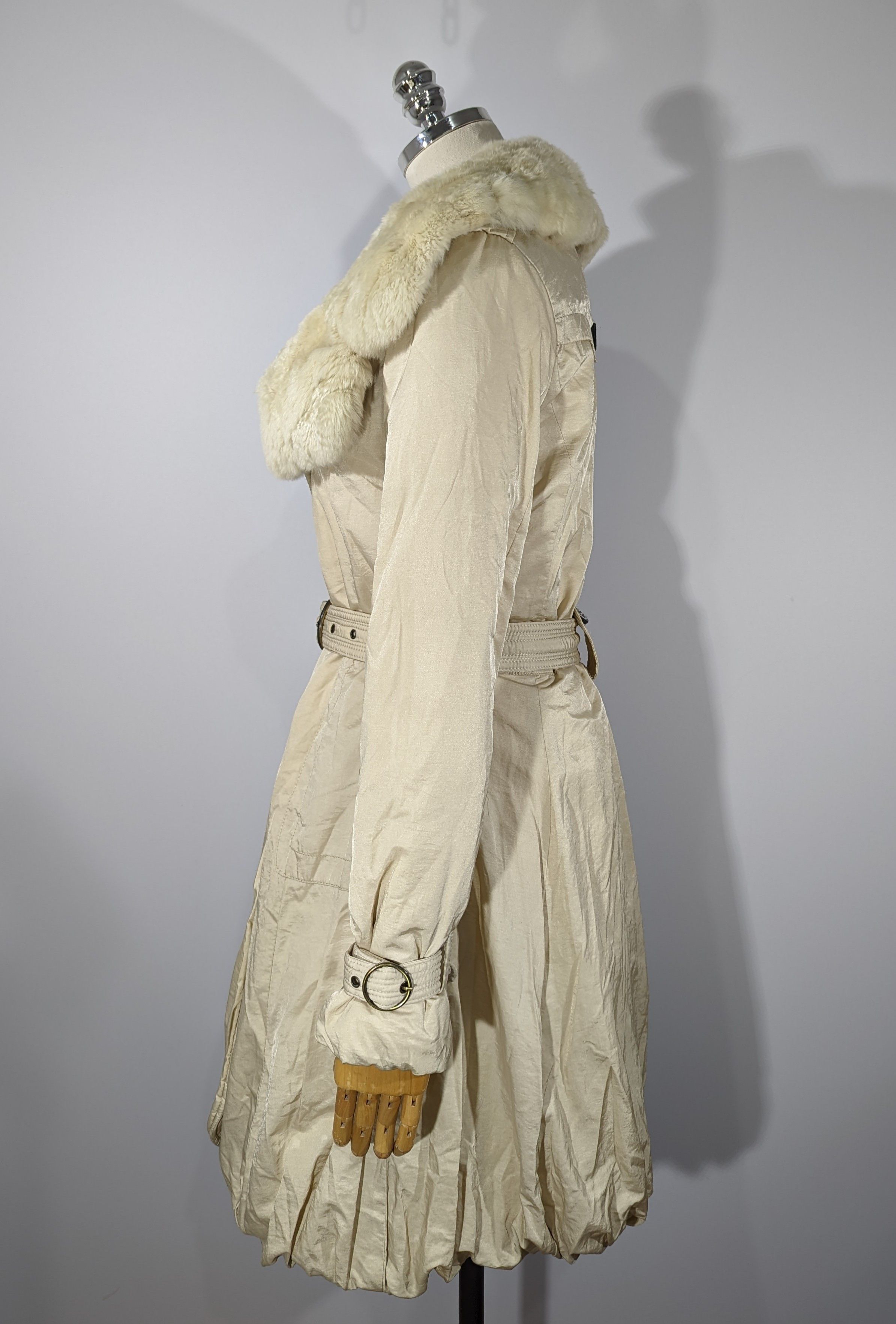 Max Mara Max Mara Womens Down Coat Jacket Made In Italy White Beige Size S / US 4 / IT 40 - 12 Thumbnail