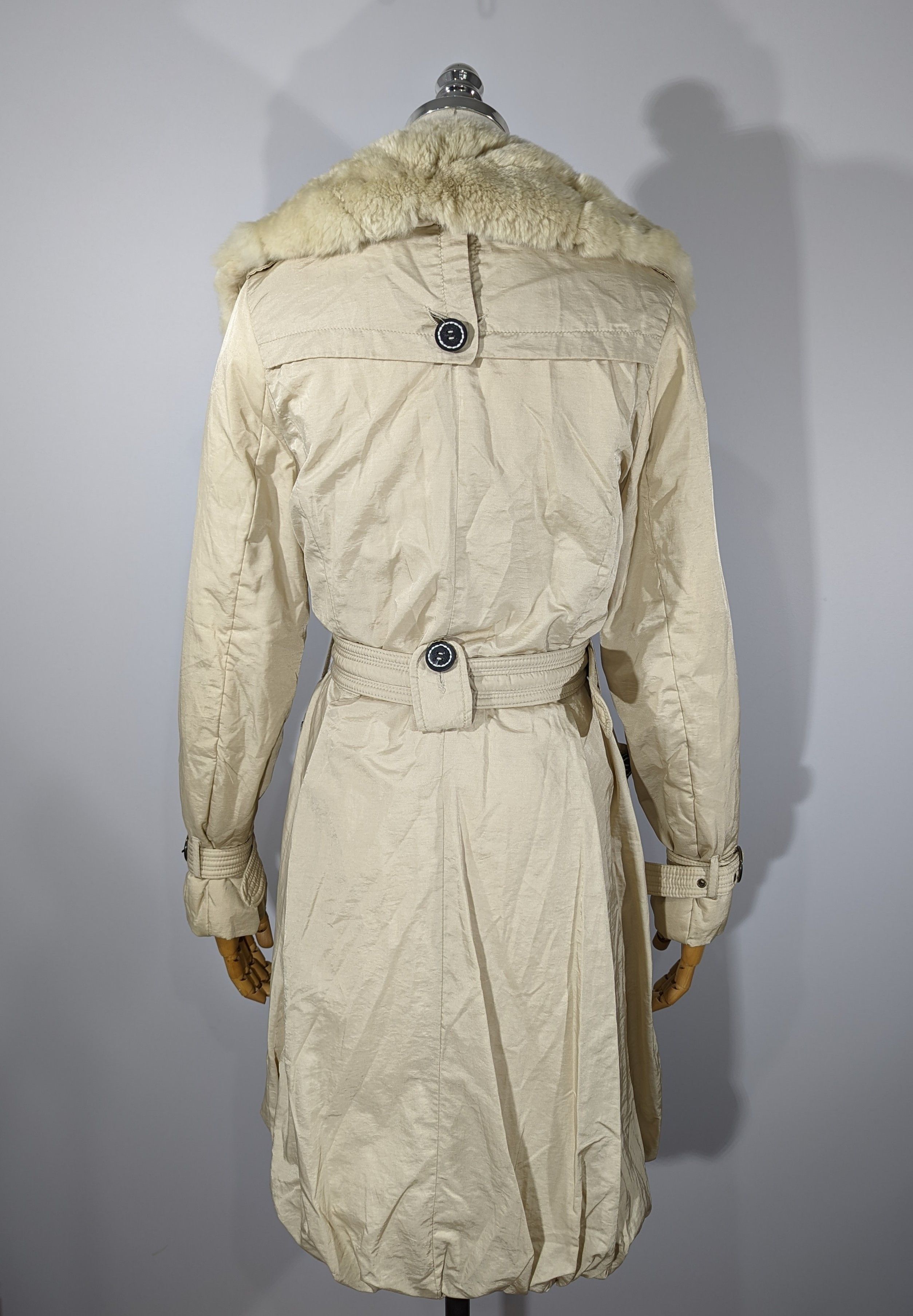 Max Mara Max Mara Womens Down Coat Jacket Made In Italy White Beige Size S / US 4 / IT 40 - 13 Thumbnail