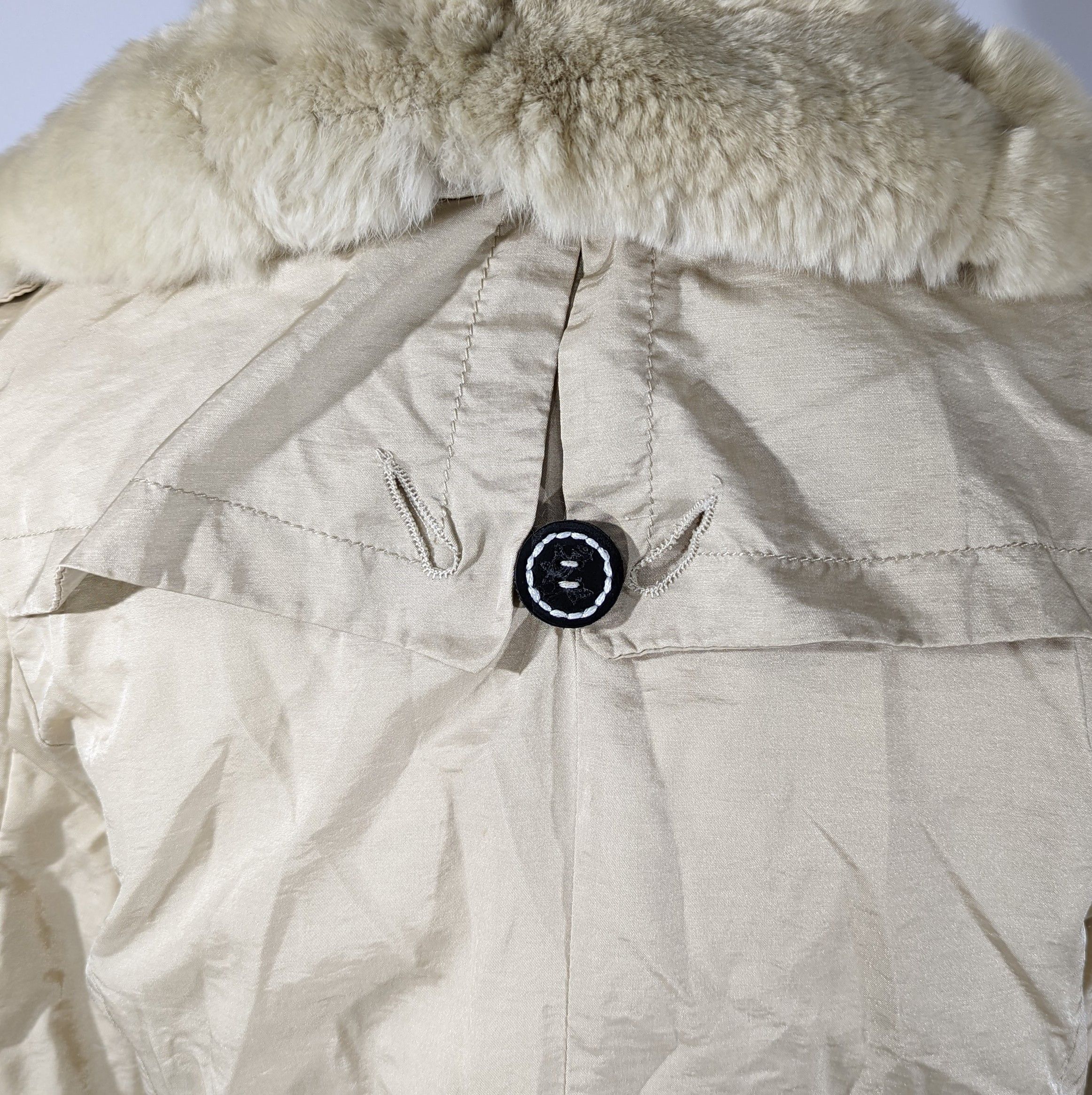 Max Mara Max Mara Womens Down Coat Jacket Made In Italy White Beige Size S / US 4 / IT 40 - 17 Thumbnail