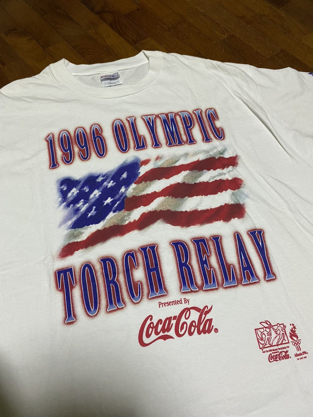 Coca-Cola 1998 OLYMPIC DAY RUN Tシャツ LCoca-Cola 1998 OLYMPIC DAY