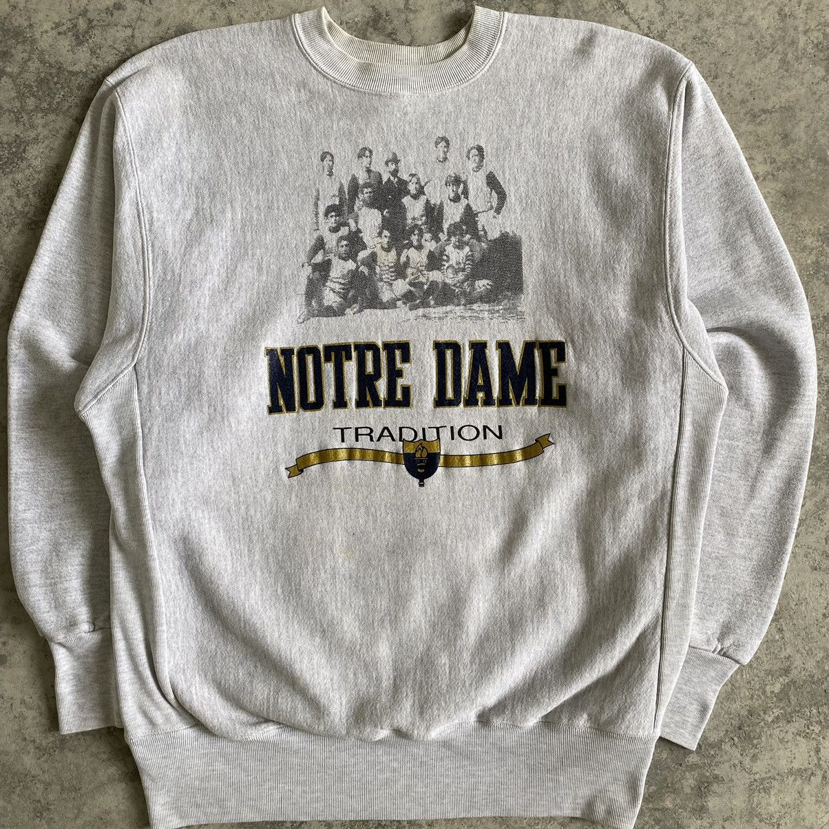 Vintage Vintage Notre Dame Tradition Thick Cotton Sweatshirt Size US XL / EU 56 / 4 - 4 Thumbnail