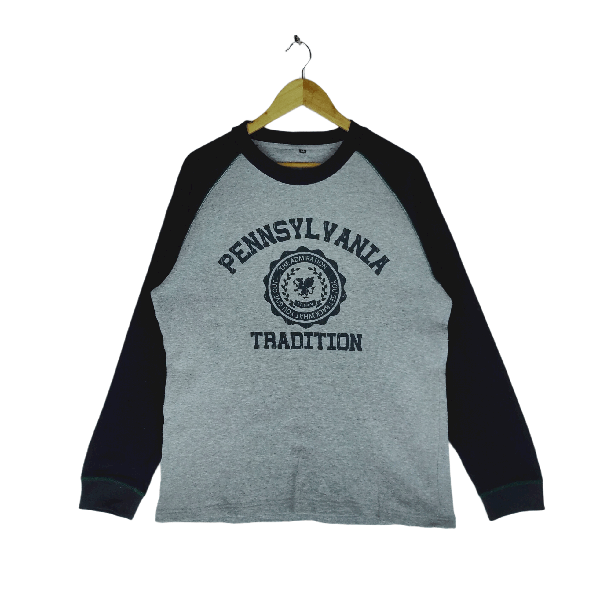 image of Designer Pennsylvania Tradition Sweatshirt Big Logo 2Color in Grey, Men's (Size Medium)