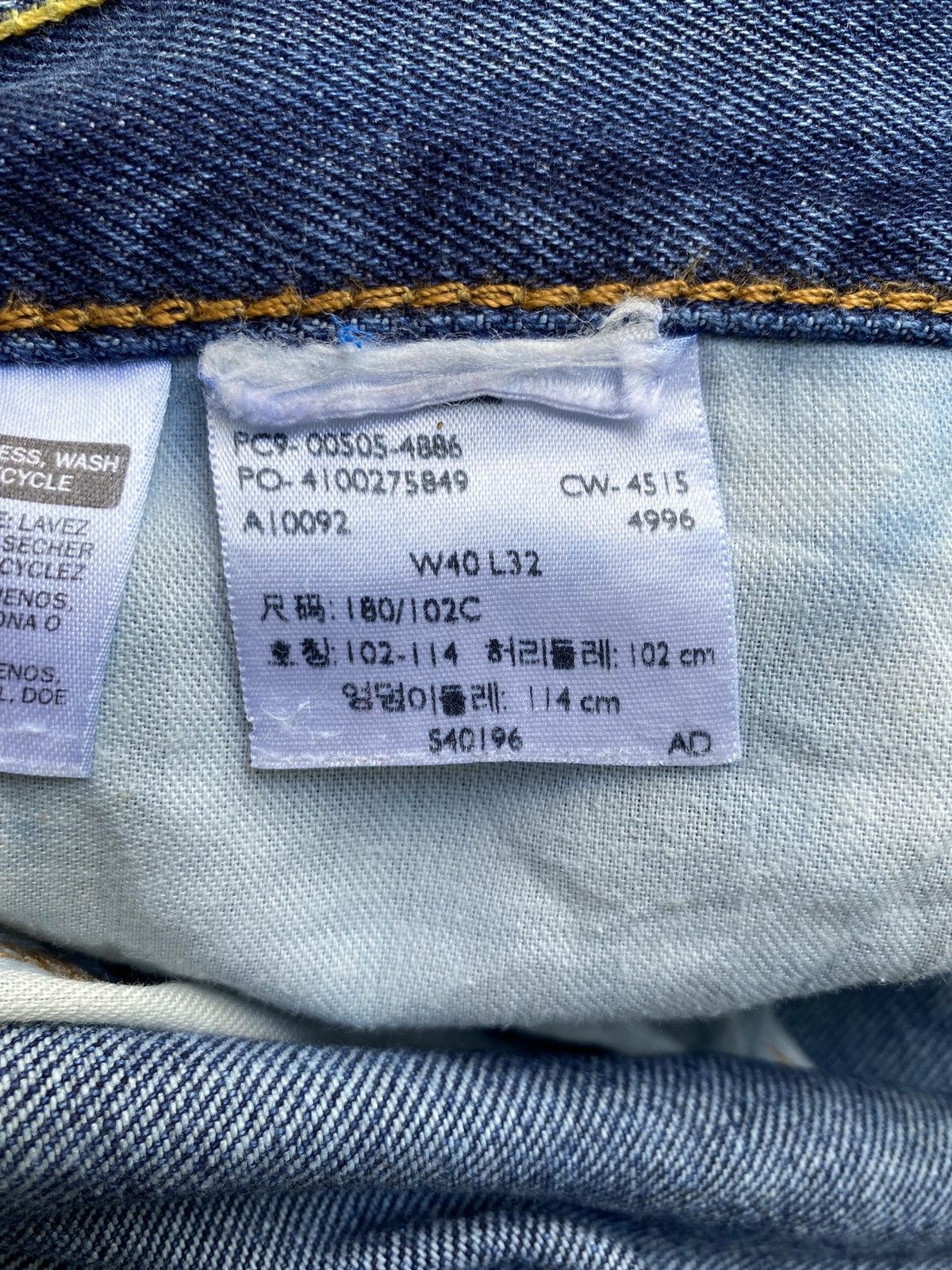 Jean × Levi's × Vintage VINTAGE LEVIS 505 BLUE WASH JEANS -J363 Size US 42 / EU 58 - 5 Thumbnail