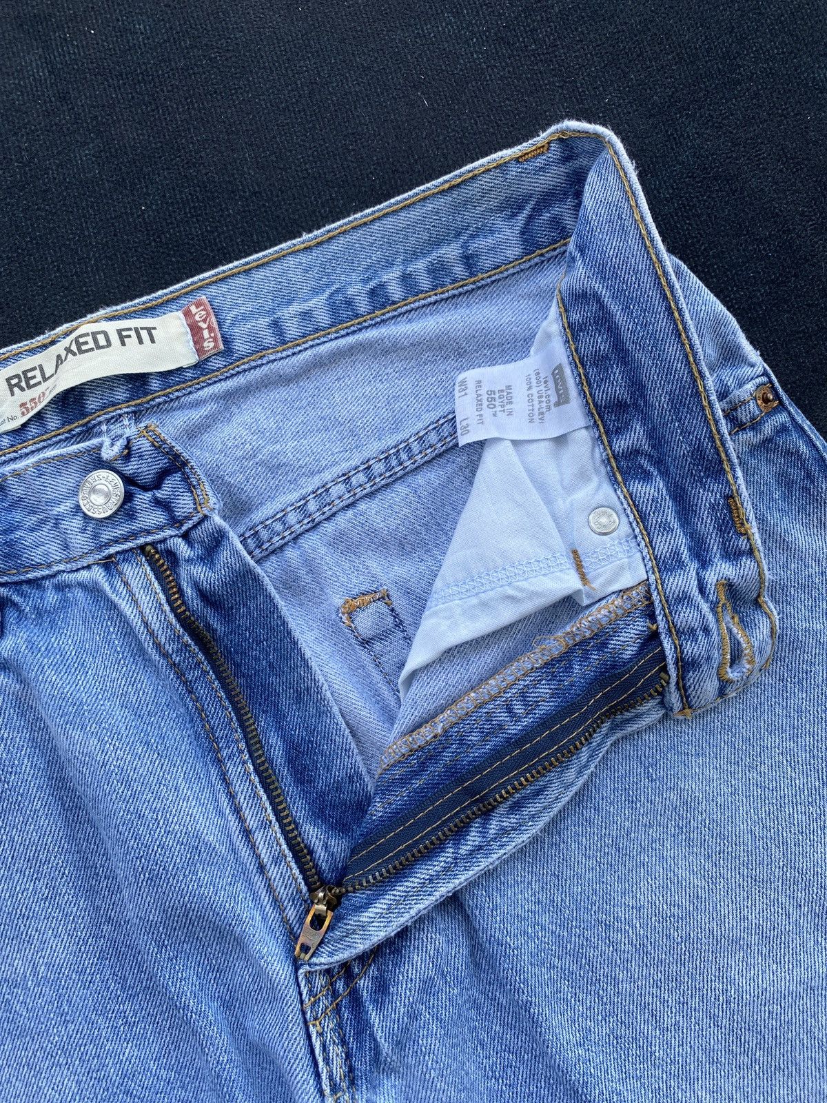 Levi's VINTAGE LEVIS 550 BLUE WASH JEANS-J459 Size US 31 - 5 Thumbnail