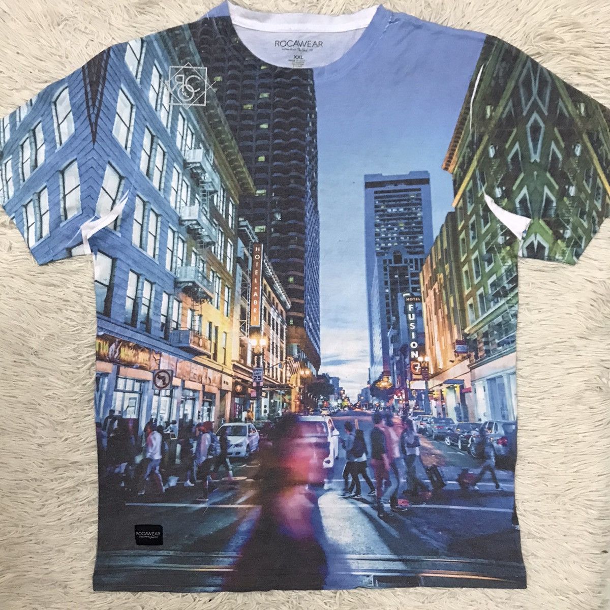 Rocawear Rocawear Overprint Tshirt Size US L / EU 52-54 / 3 - 8 Thumbnail