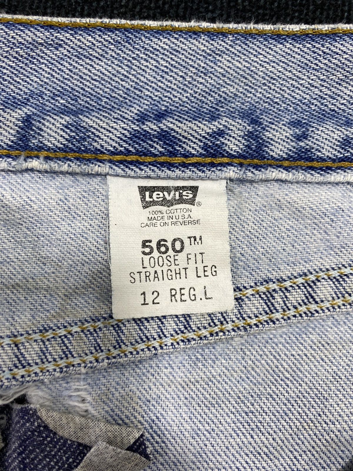 Levi's VINTAGE LEVIS 560 DISTRESSED BLUE WASH JEANS-J445 Size US 32 / EU 48 - 7 Thumbnail