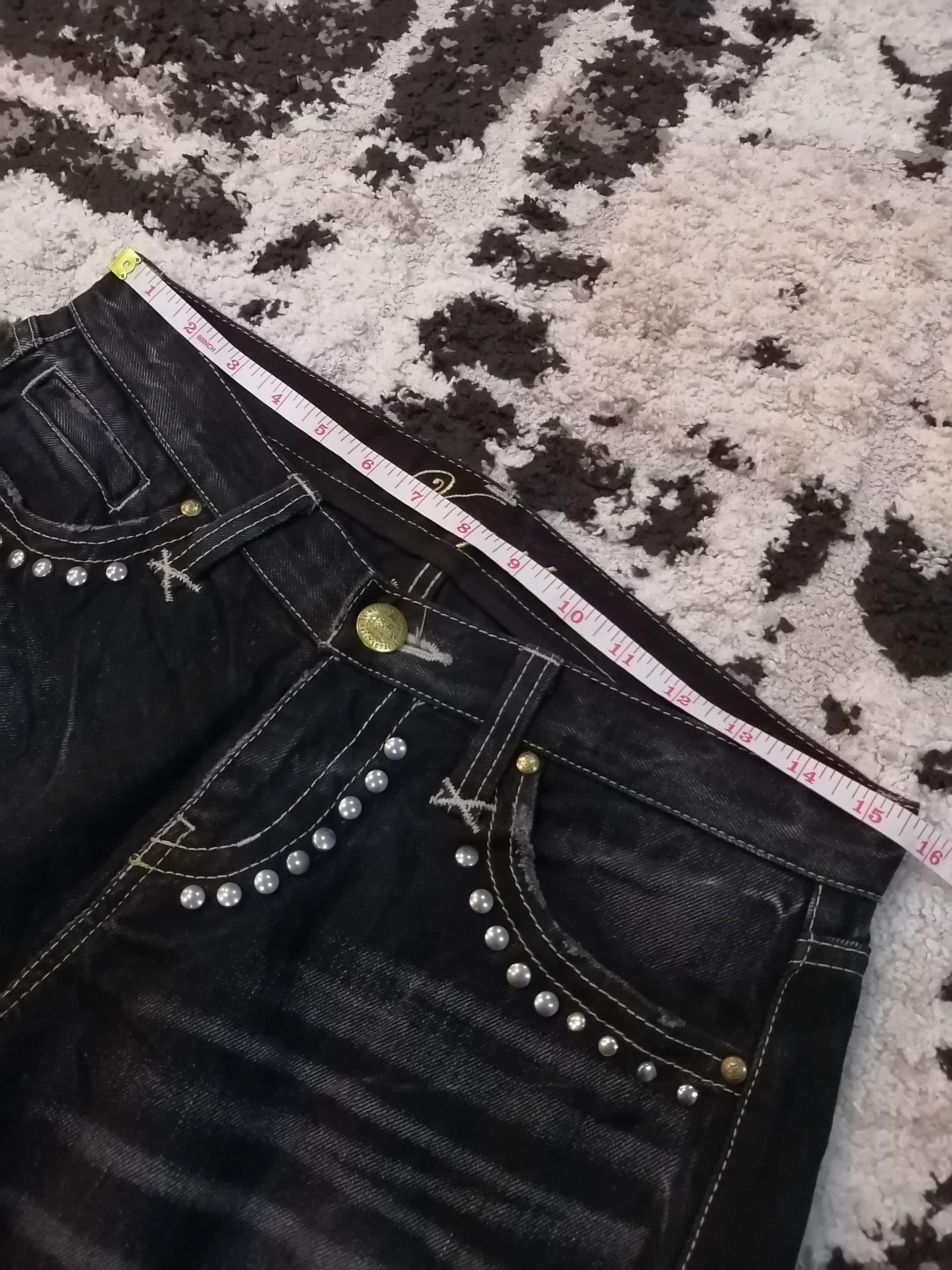 If Six Was Nine Japanese Vanquish Gold Distressed Jeans Size 30" / US 8 / IT 44 - 19 Thumbnail
