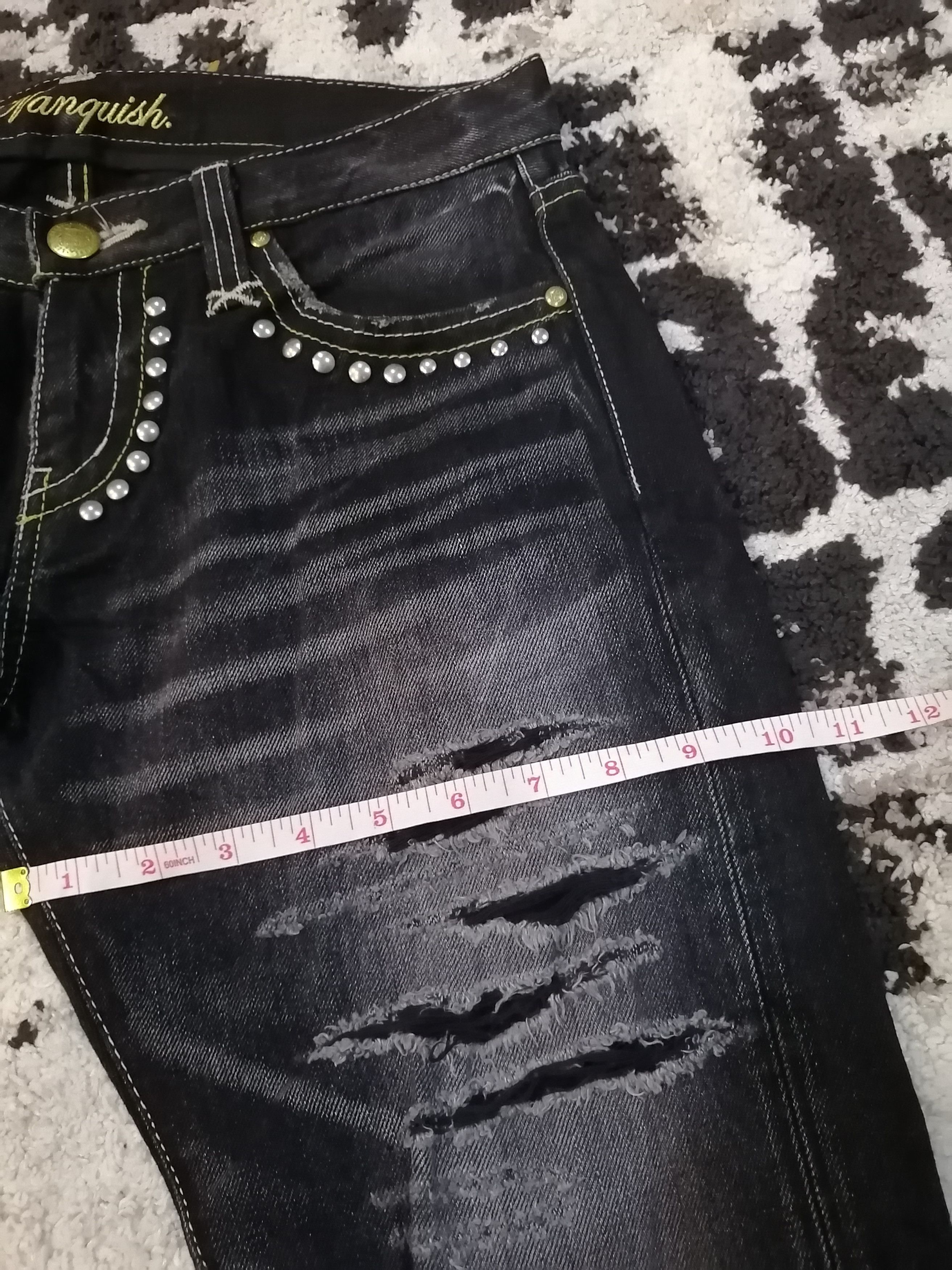 If Six Was Nine Japanese Vanquish Gold Distressed Jeans Size 30" / US 8 / IT 44 - 14 Thumbnail