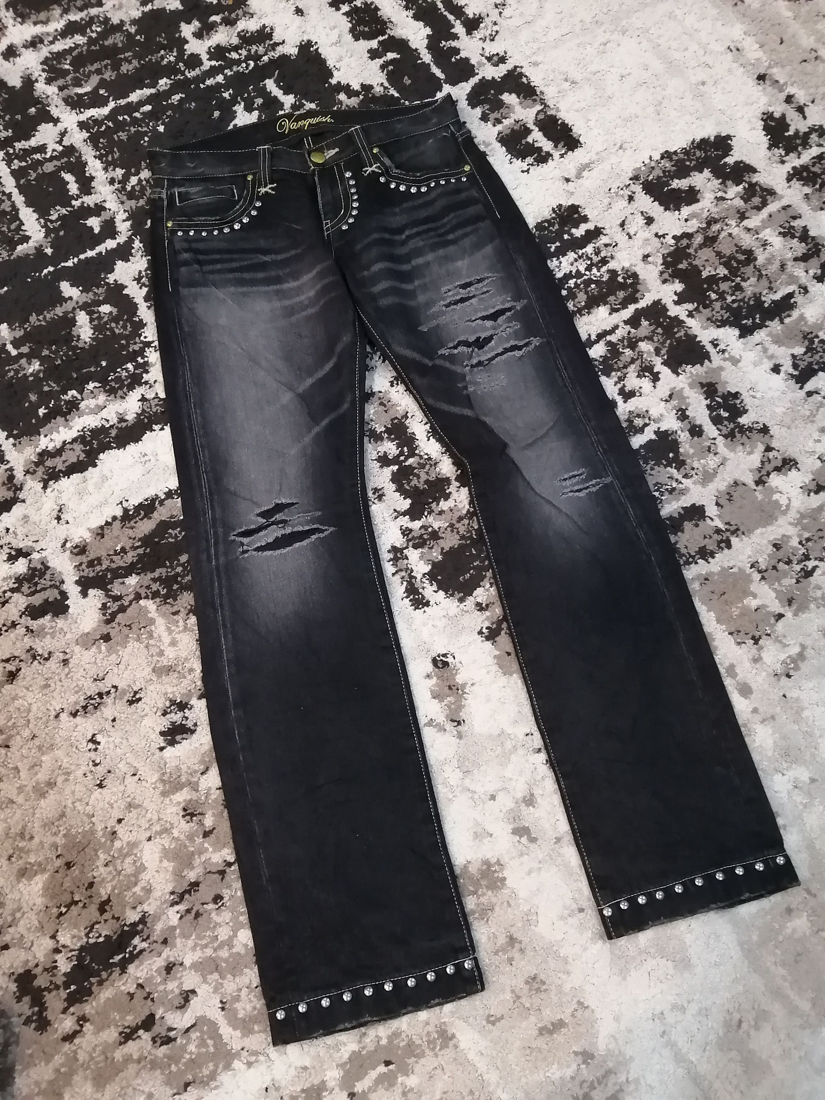 If Six Was Nine Japanese Vanquish Gold Distressed Jeans Size 30" / US 8 / IT 44 - 20 Thumbnail