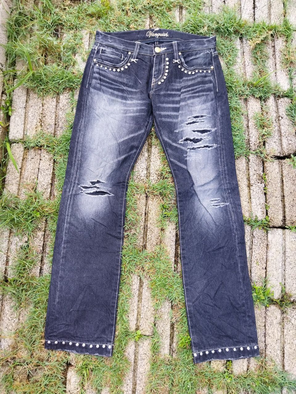 If Six Was Nine Japanese Vanquish Gold Distressed Jeans Size 30" / US 8 / IT 44 - 1 Thumbnail