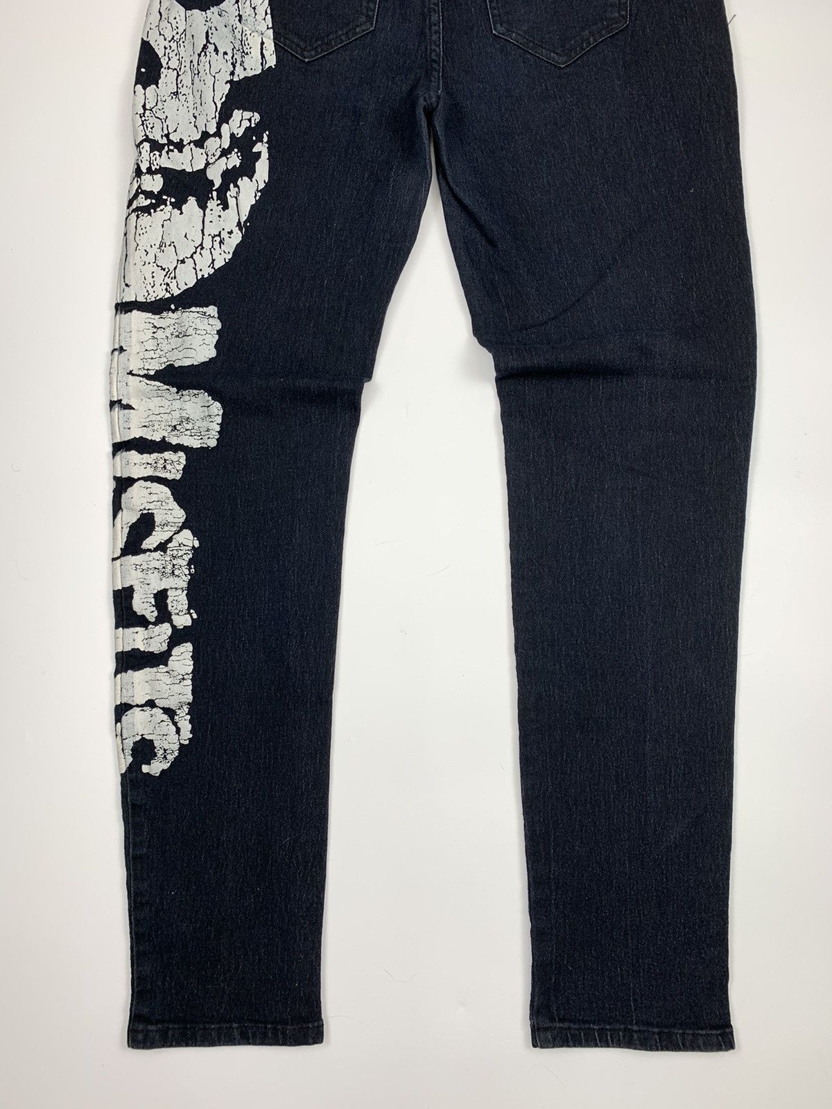 Band Tees × Iron Fist Misfit Overprint Black Skinny Jeans Size US 28 / EU 44 - 11 Thumbnail