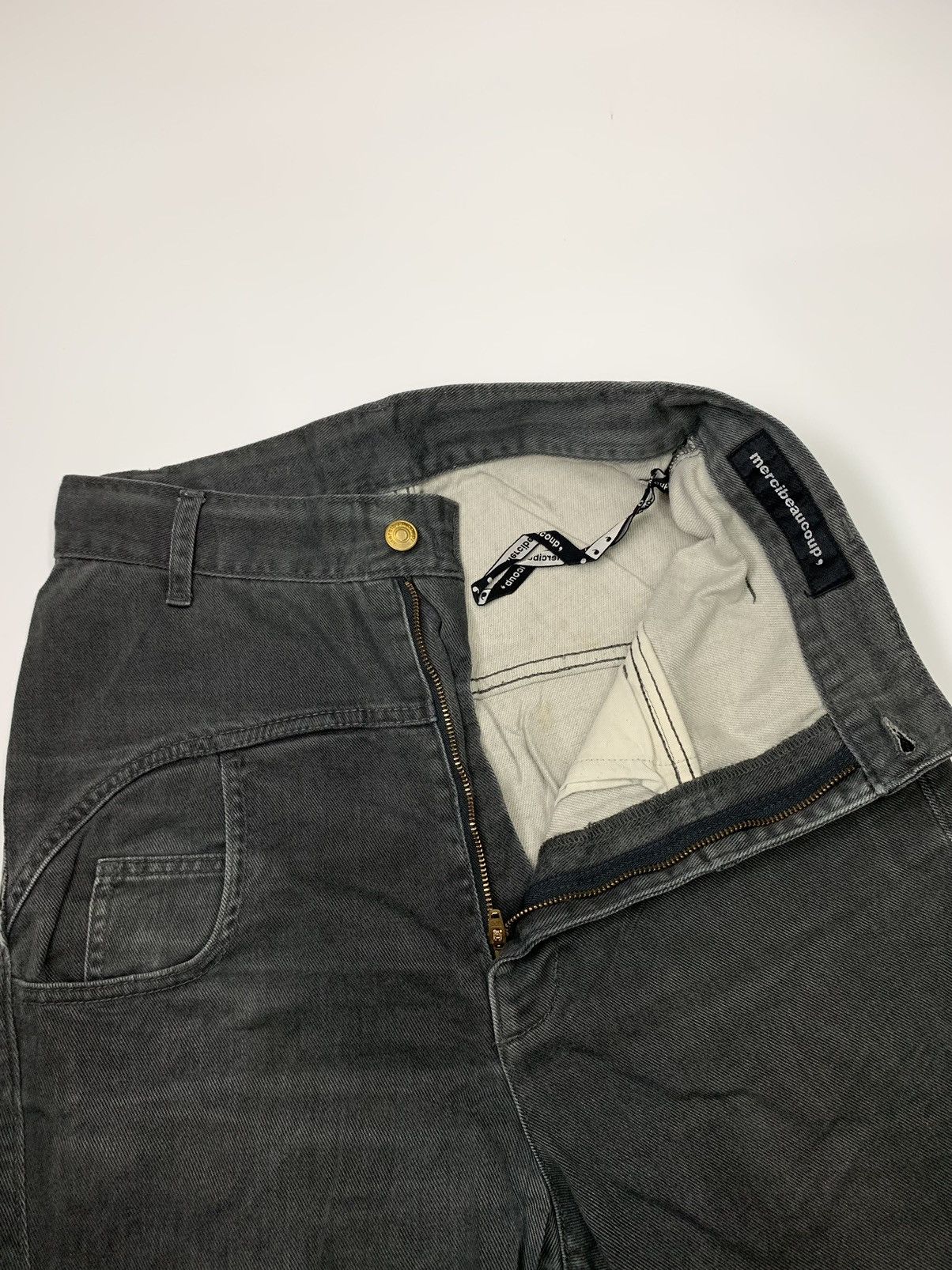 Japanese Brand × mercibeaucoup Mercibeaucoup Hip Hop Trendy Pants Loose Solid Grey Size US 28 / EU 44 - 4 Thumbnail