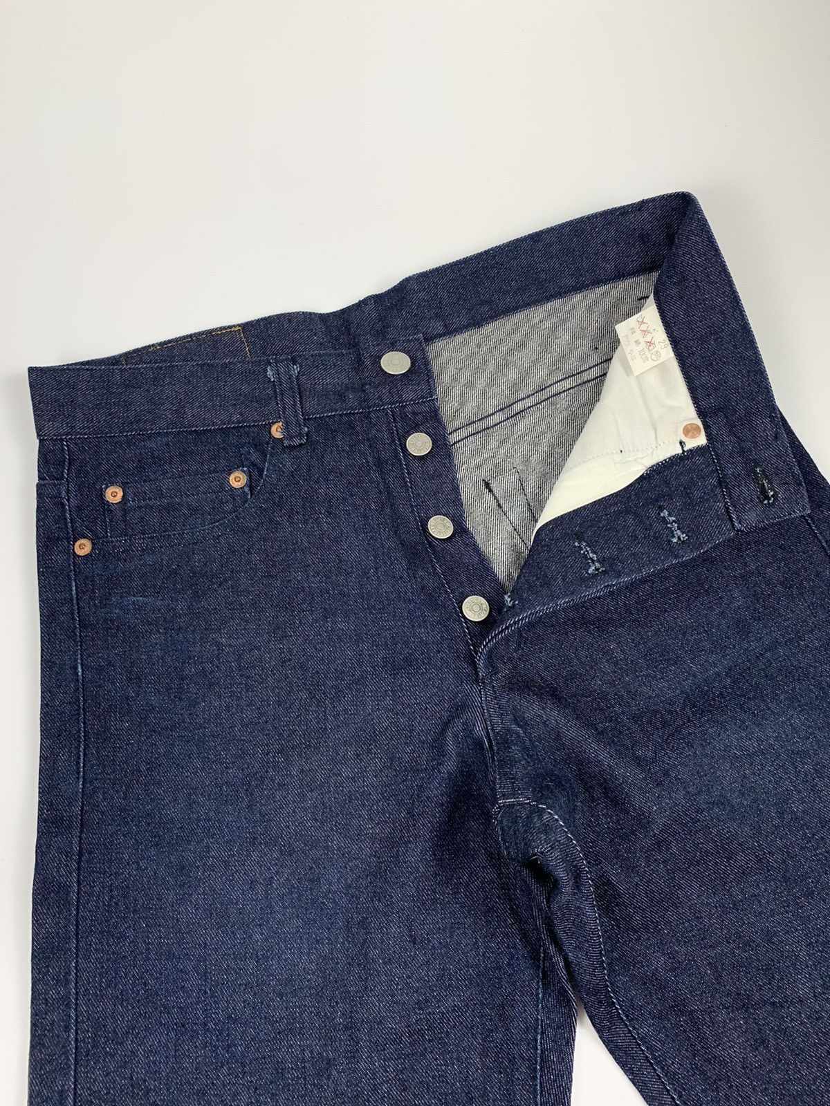 Japanese Brand × Worldwide Youth Worldwide Love Leather Double knee Denim Jeans Size US 29 - 5 Thumbnail