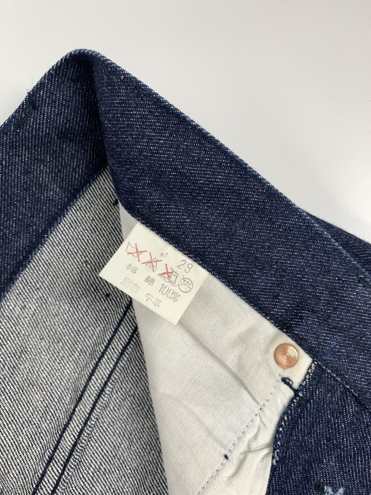 Japanese Brand × Worldwide Youth Worldwide Love Leather Double knee Denim Jeans Size US 29 - 6 Thumbnail