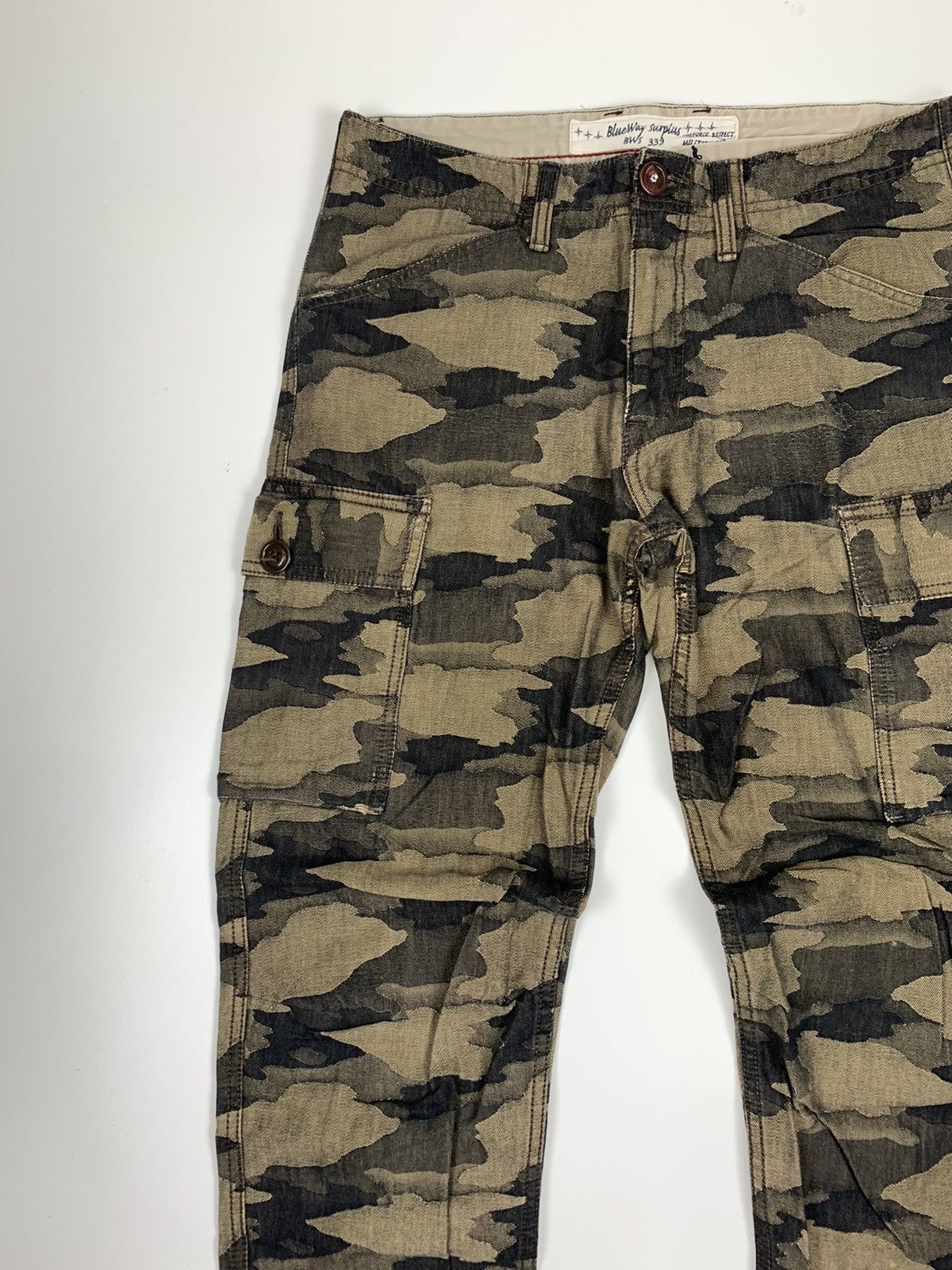 Japanese Brand Blueways Surplus Bws339 Camouflage Cargo Trouser Size US 30 / EU 46 - 2 Thumbnail