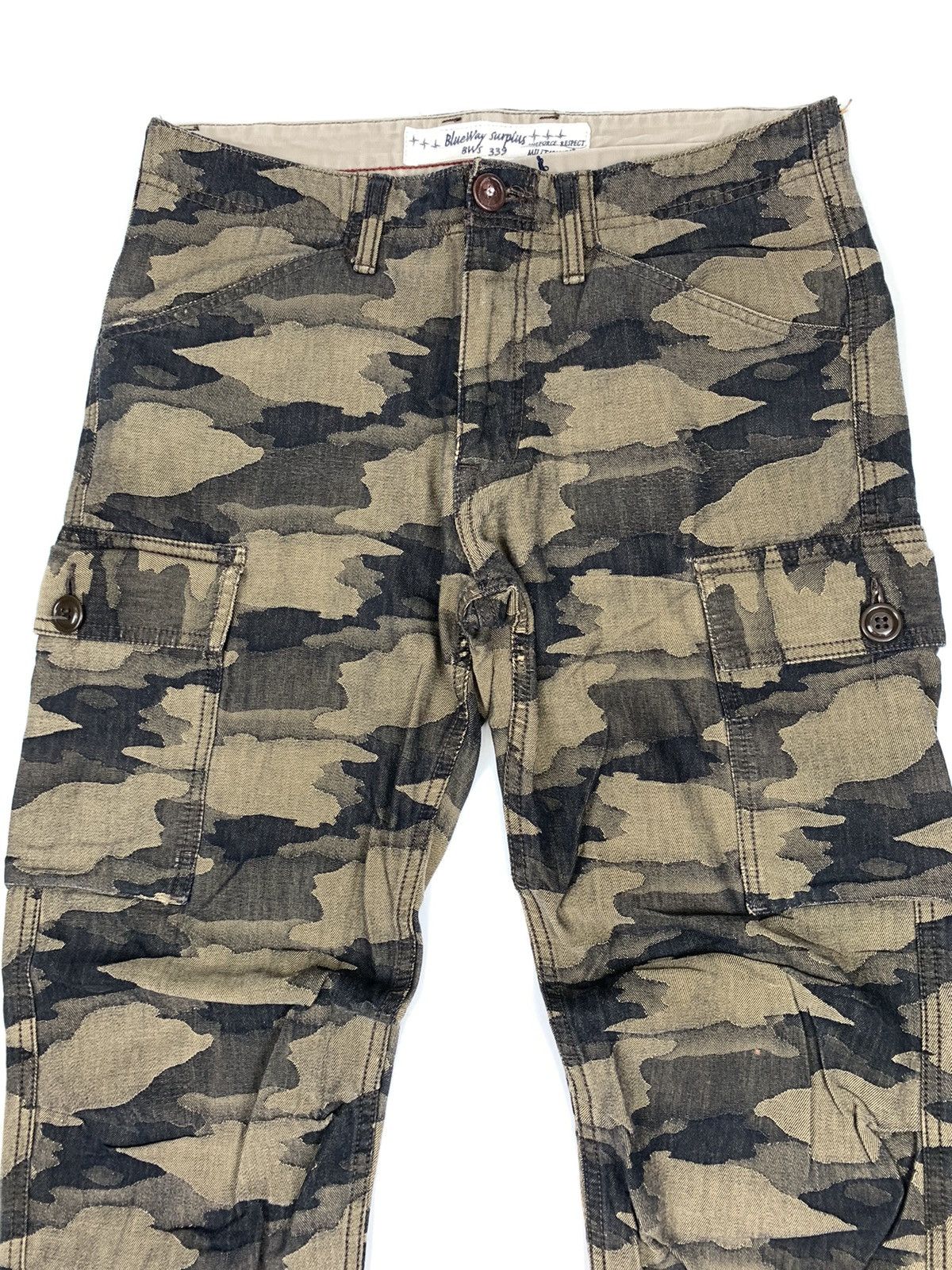 Japanese Brand Blueways Surplus Bws339 Camouflage Cargo Trouser Size US 30 / EU 46 - 3 Thumbnail