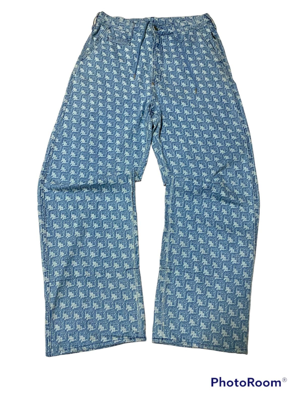 Kappa Vintage rare full monogram kappa blue jeans Size US 34 / EU 50 - 2 Thumbnail