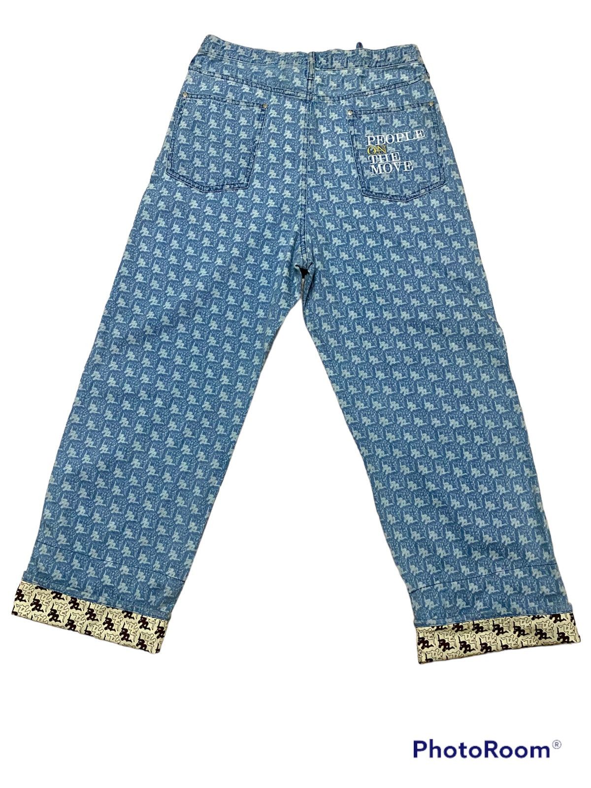 Kappa Vintage rare full monogram kappa blue jeans Size US 34 / EU 50 - 4 Thumbnail