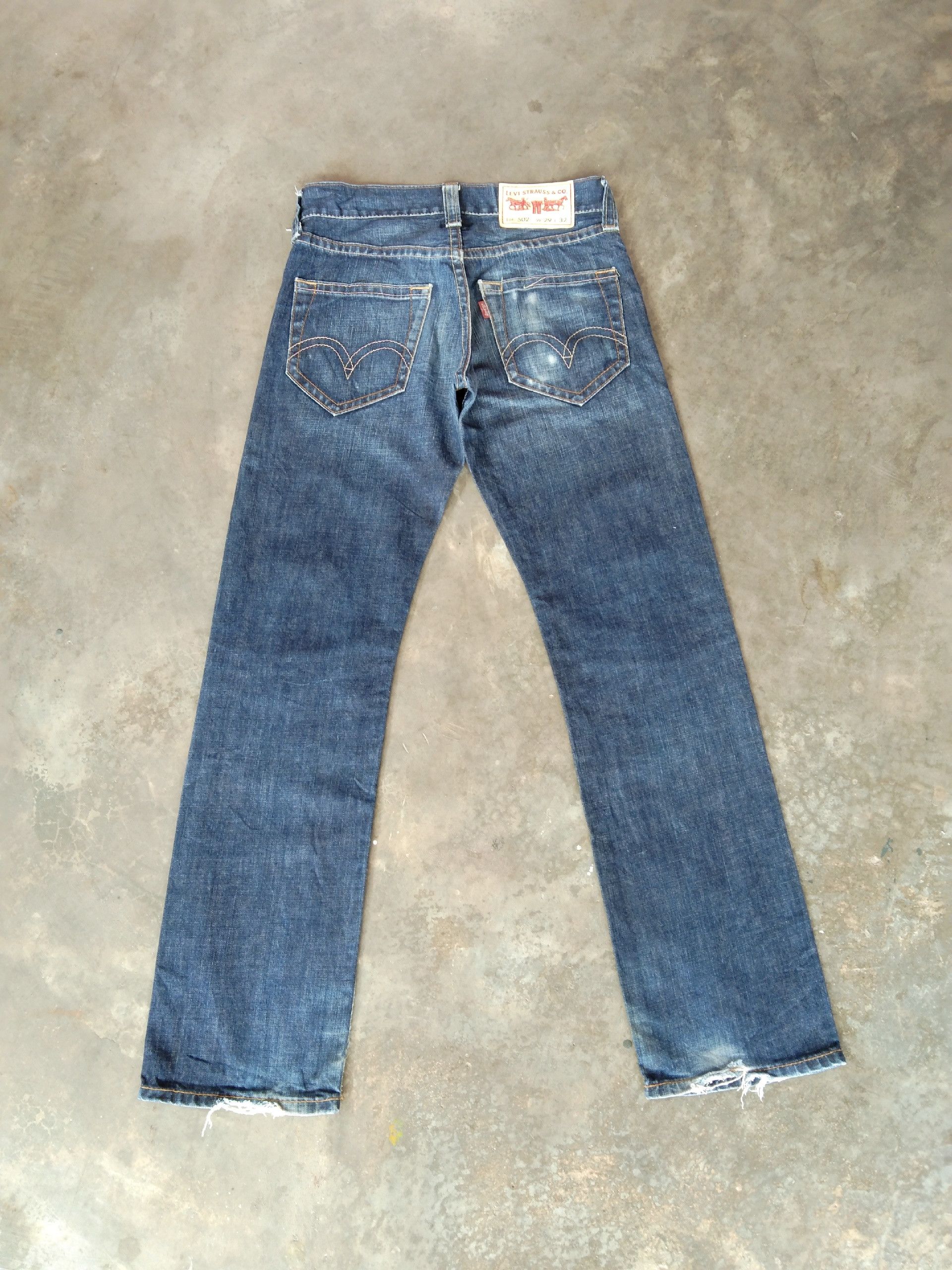 Levi's Vintage Levi's Jeans 502 Distressed Denim 29x31 Size US 29 - 2 Thumbnail