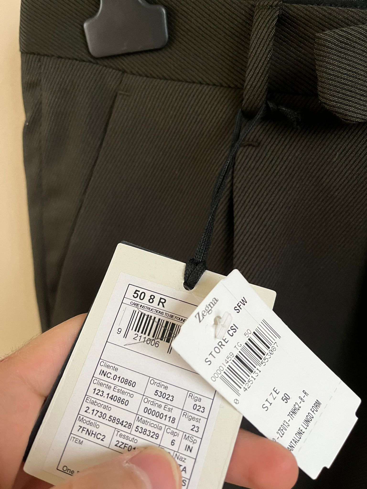 Ermenegildo Zegna One Pleat Wool Pants in Green Size US 34 / EU 50 - 10 Thumbnail
