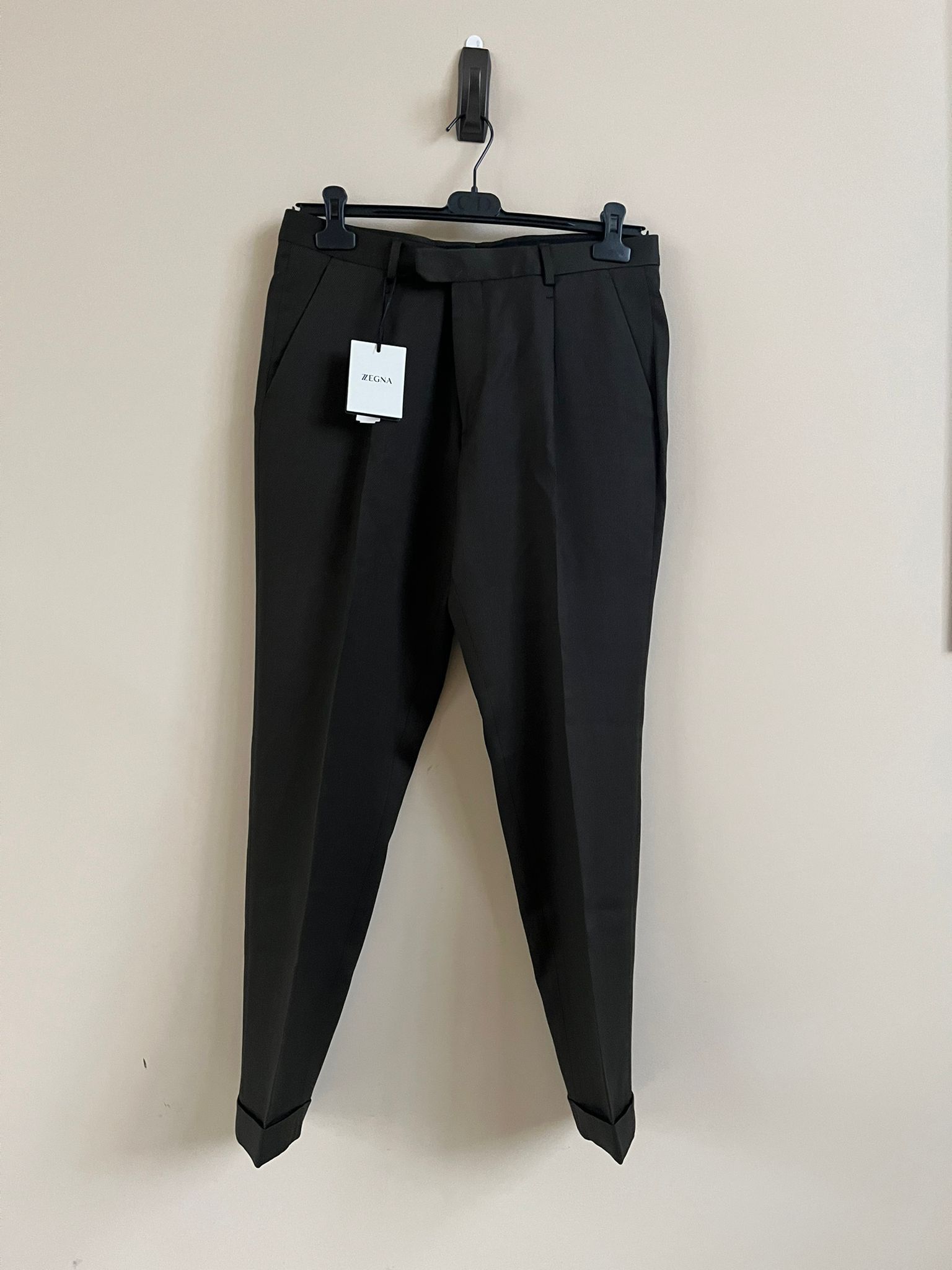 Ermenegildo Zegna One Pleat Wool Pants in Green Size US 34 / EU 50 - 5 Thumbnail