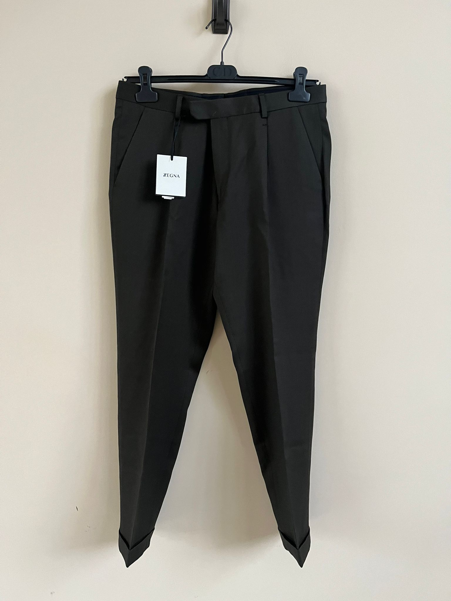 Ermenegildo Zegna One Pleat Wool Pants in Green Size US 34 / EU 50 - 6 Thumbnail