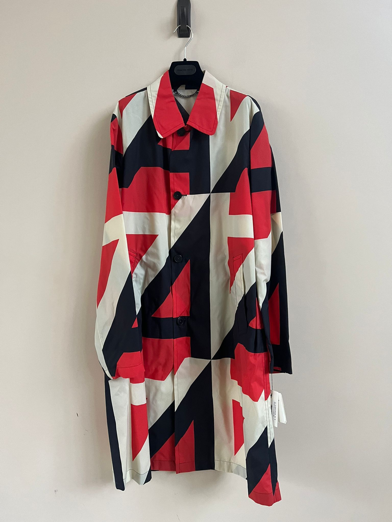 Dries Van Noten Long Geometric Coat in Multicolor Size US M / EU 48-50 / 2 - 12 Thumbnail