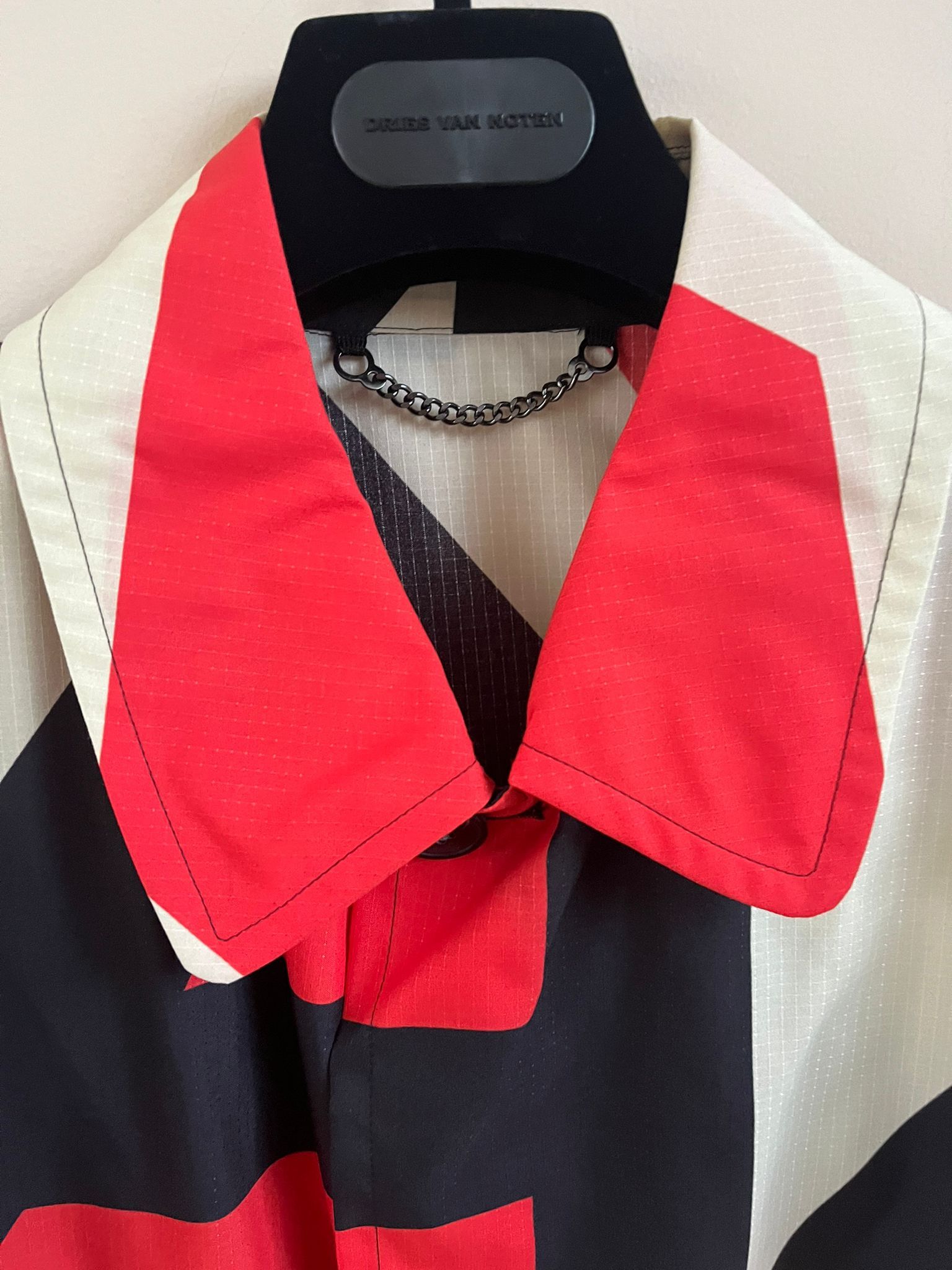 Dries Van Noten Long Geometric Coat in Multicolor Size US M / EU 48-50 / 2 - 6 Thumbnail