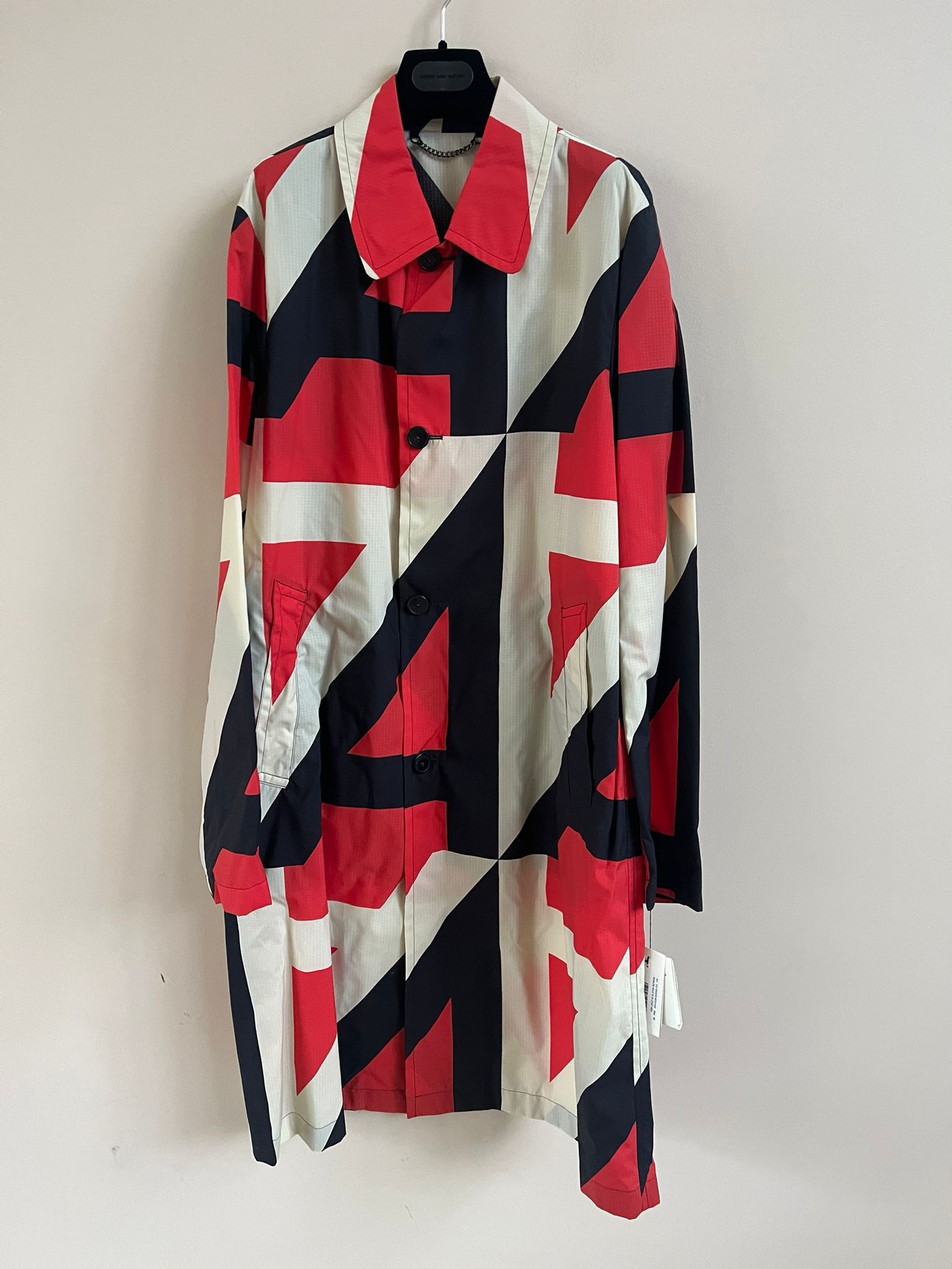 Dries Van Noten Long Geometric Coat in Multicolor Size US M / EU 48-50 / 2 - 2 Thumbnail