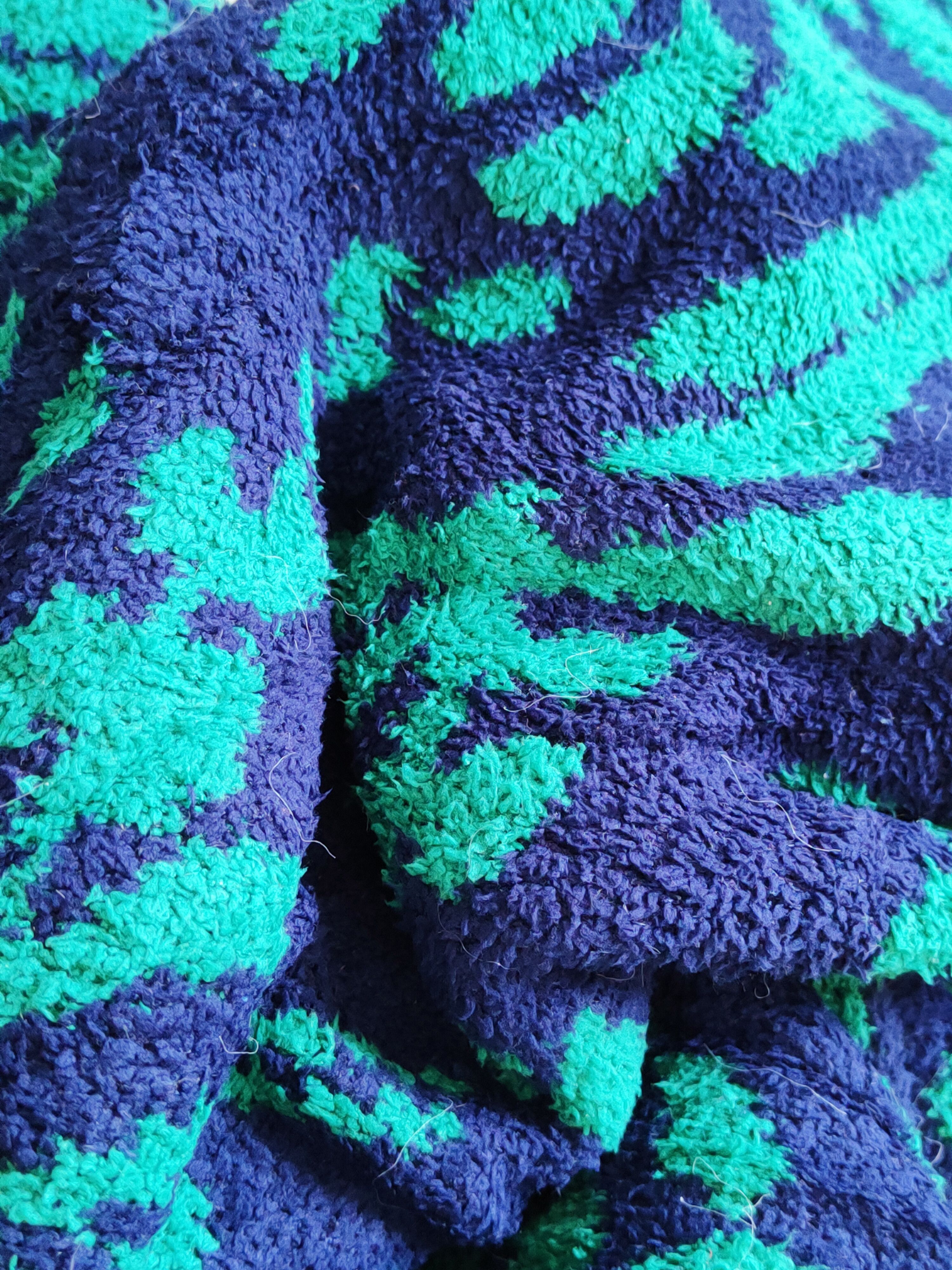 Homespun Knitwear × Japanese Brand Titicaca Green/Blue fleece Shag Fur Mohair Knitwear #S255 Size XL / US 12-14 / IT 48-50 - 8 Thumbnail