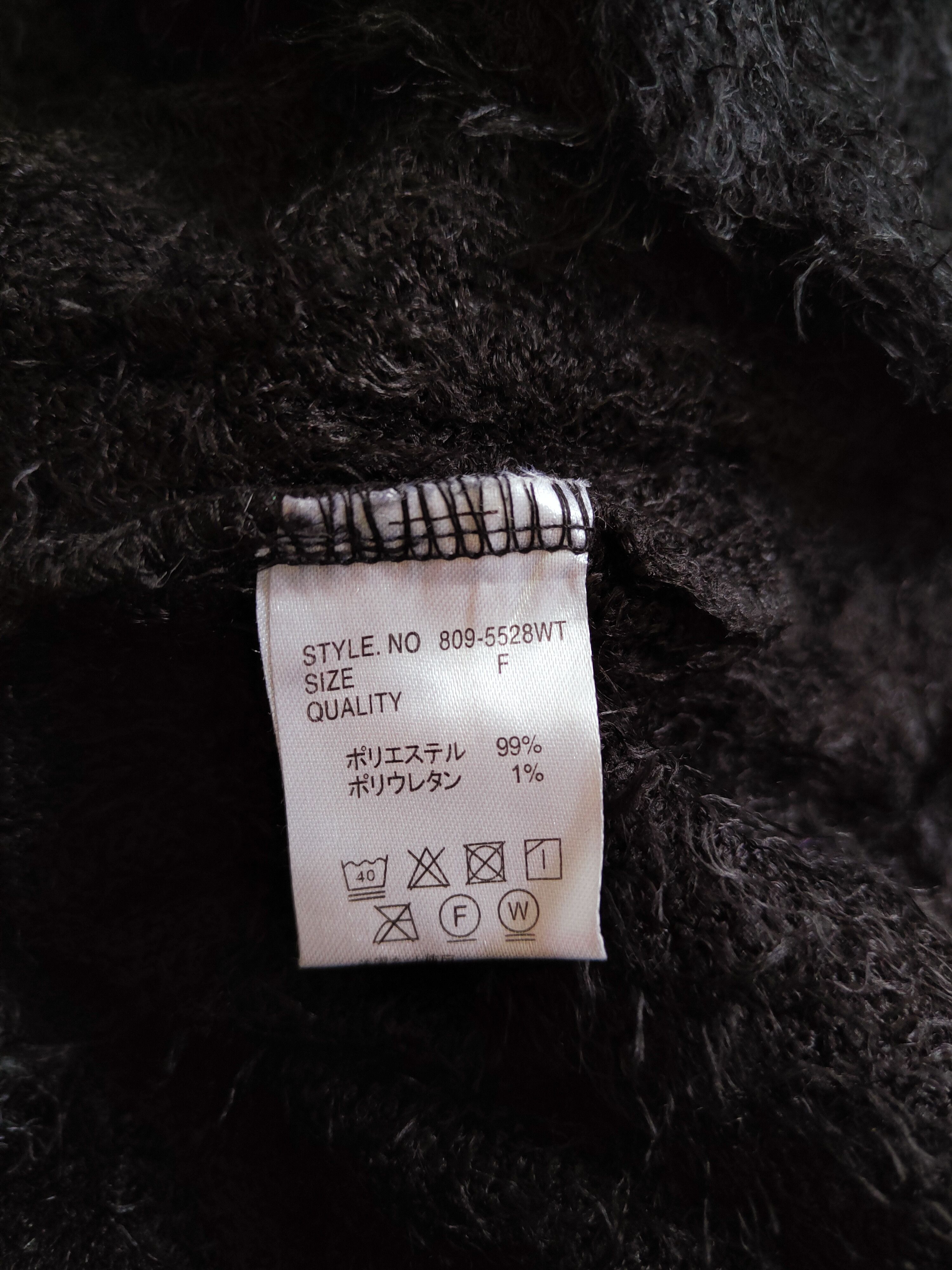Japanese Brand × Other Word Trobe Black Shag Shaggy Fur Mohair Knitwear #S253 Size M / US 6-8 / IT 42-44 - 9 Thumbnail