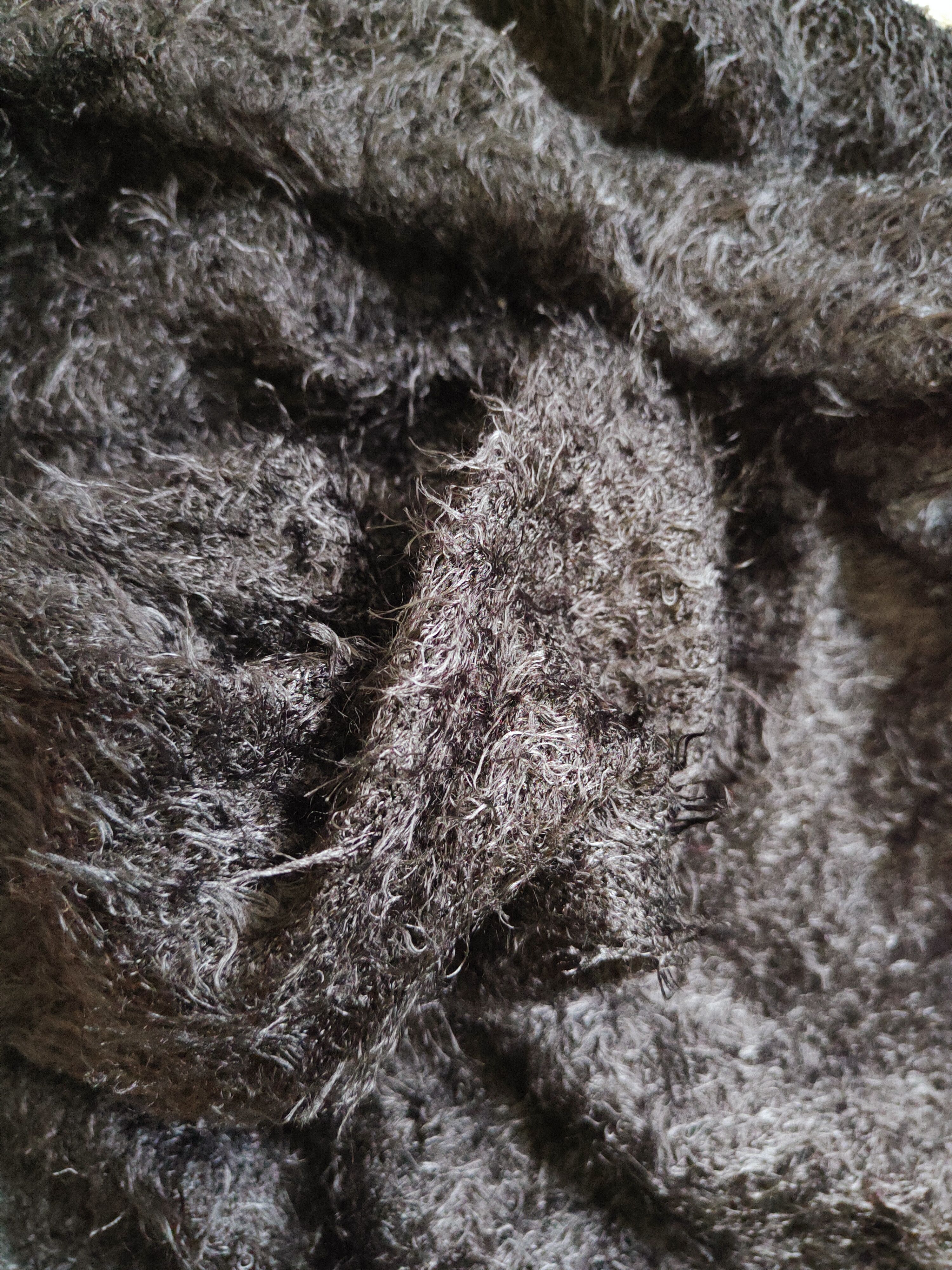 Vintage GU Black Shag Shaggy Fur Mohair Knitwear #S251 Size US XL / EU 56 / 4 - 10 Thumbnail