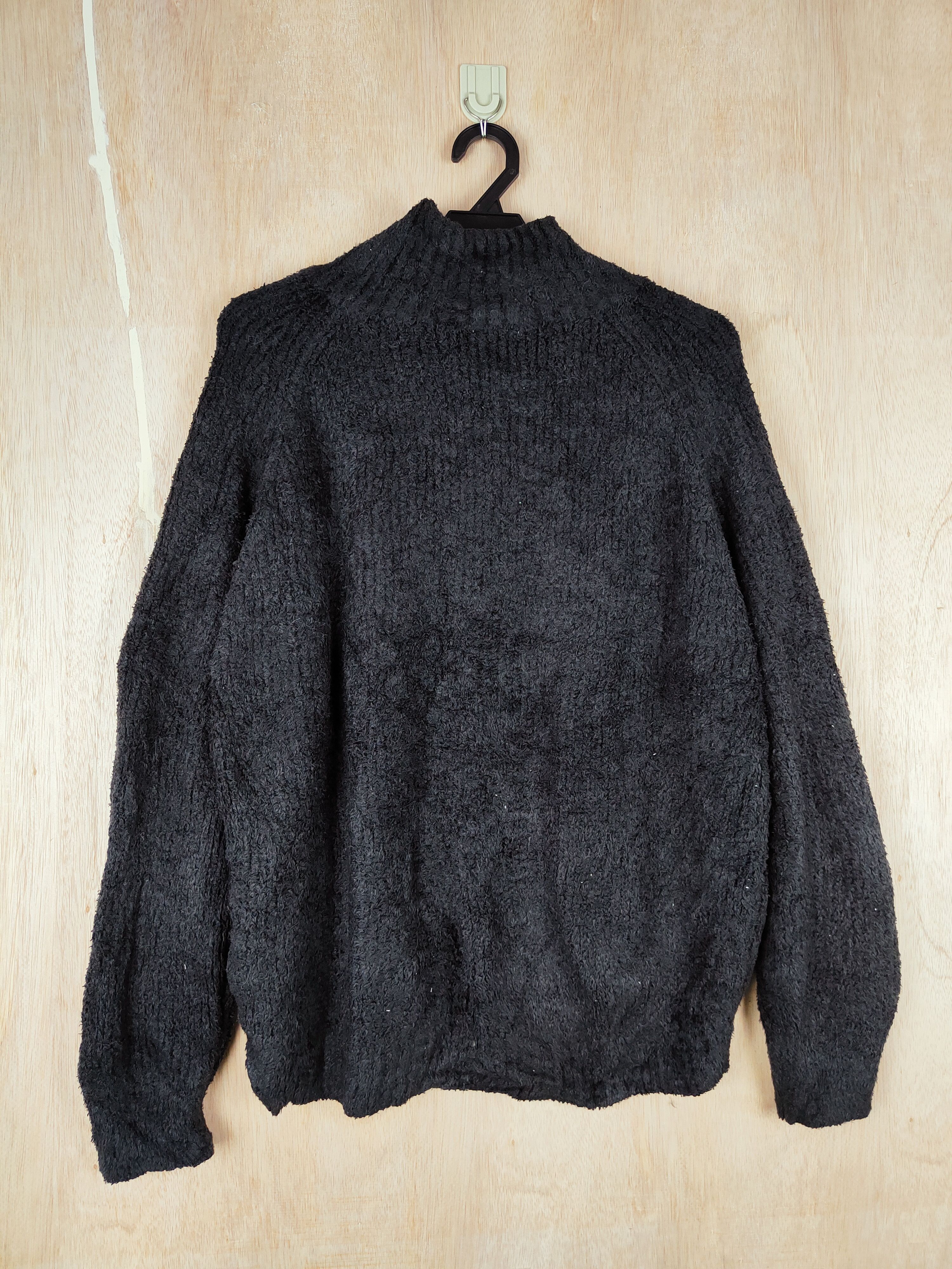 Vintage GU Black Shag Shaggy Fur Mohair Knitwear #S251 Size US XL / EU 56 / 4 - 5 Thumbnail
