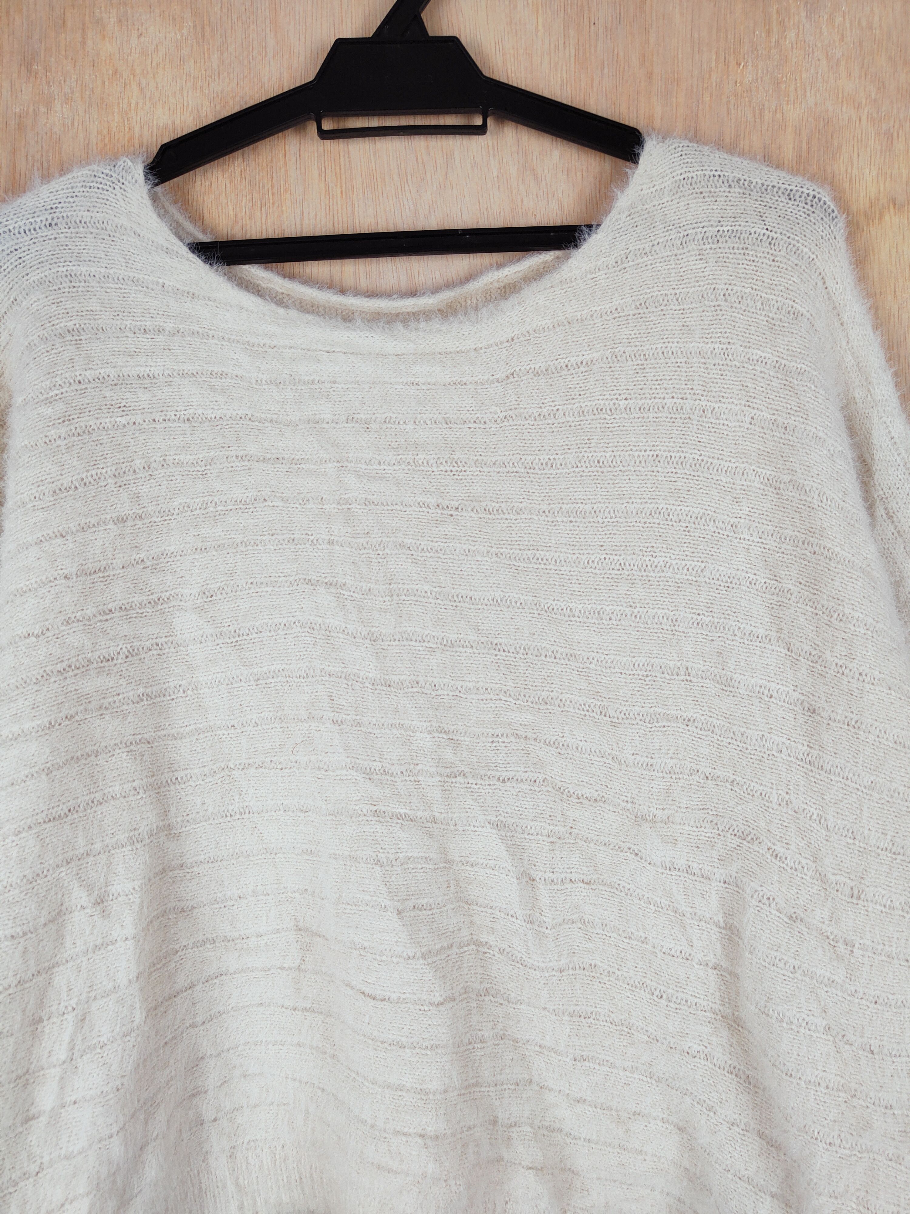 Homespun Knitwear Japanese Brand Cream Shag Shaggy Fur Mohair Knitwear #S249 Size M / US 6-8 / IT 42-44 - 2 Thumbnail