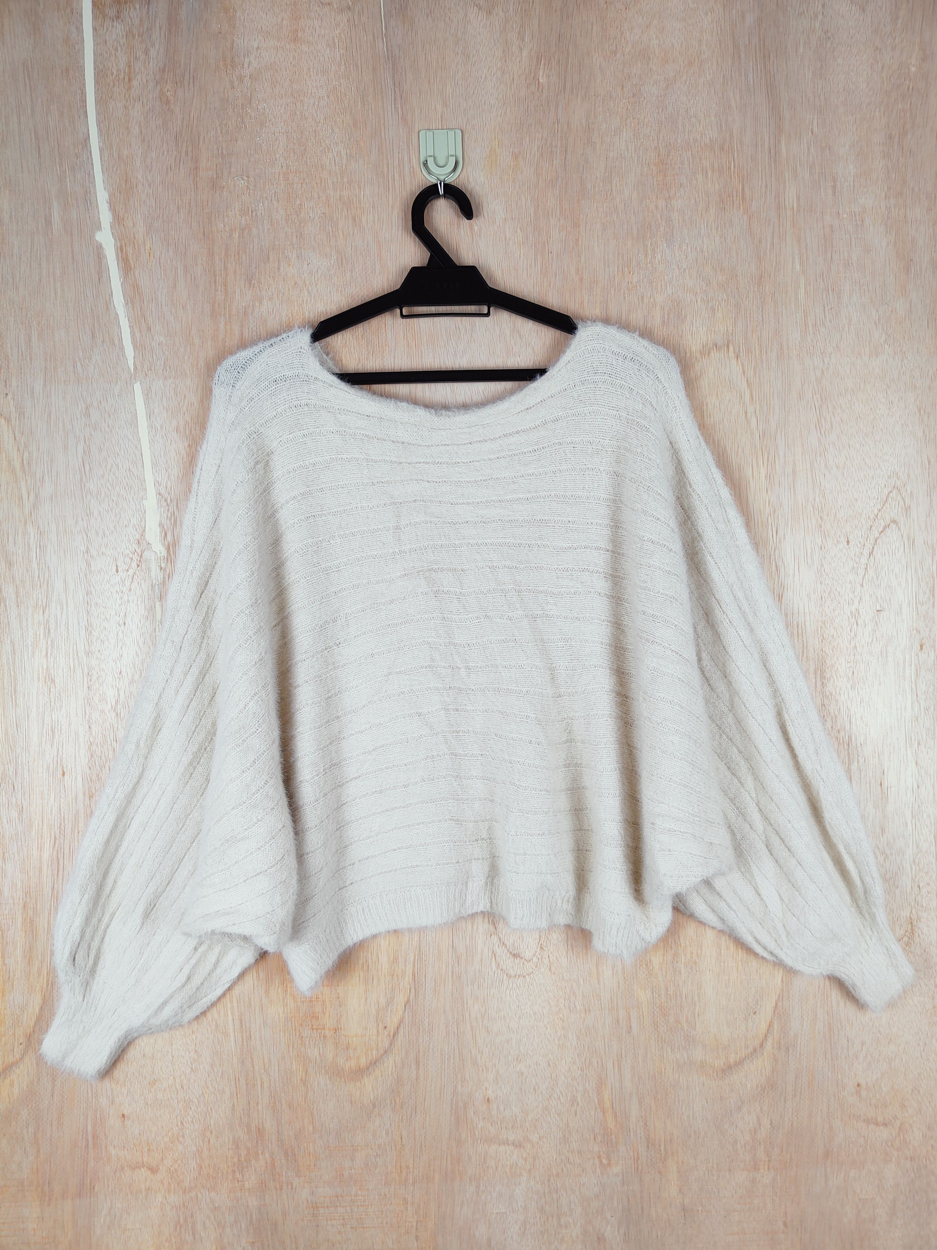 Homespun Knitwear Japanese Brand Cream Shag Shaggy Fur Mohair Knitwear #S249 Size M / US 6-8 / IT 42-44 - 5 Thumbnail